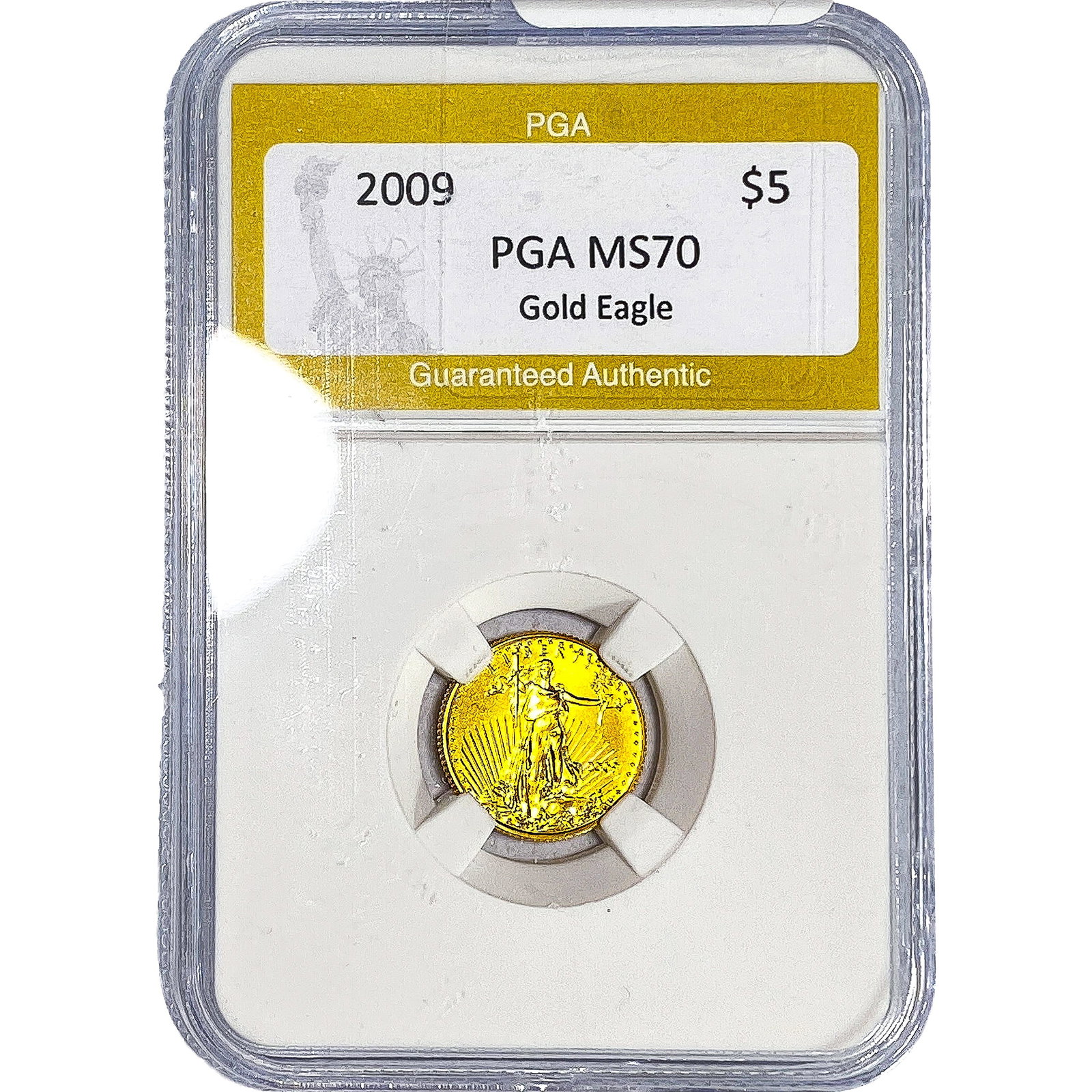 2009 1/10oz $5 Gold Eagle PGA MS70: 2009 1/10oz $5 Gold Eagle PGA MS70
