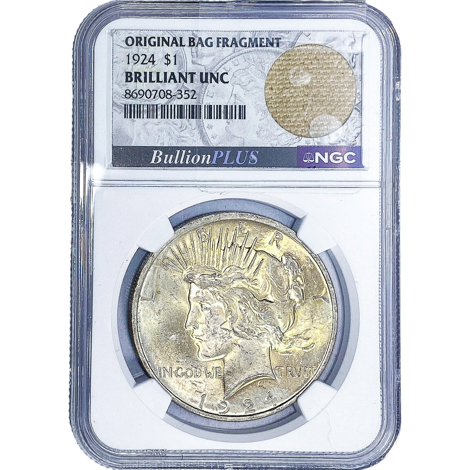 1924 Silver Peace Dollar NGC BU (1 of 2)