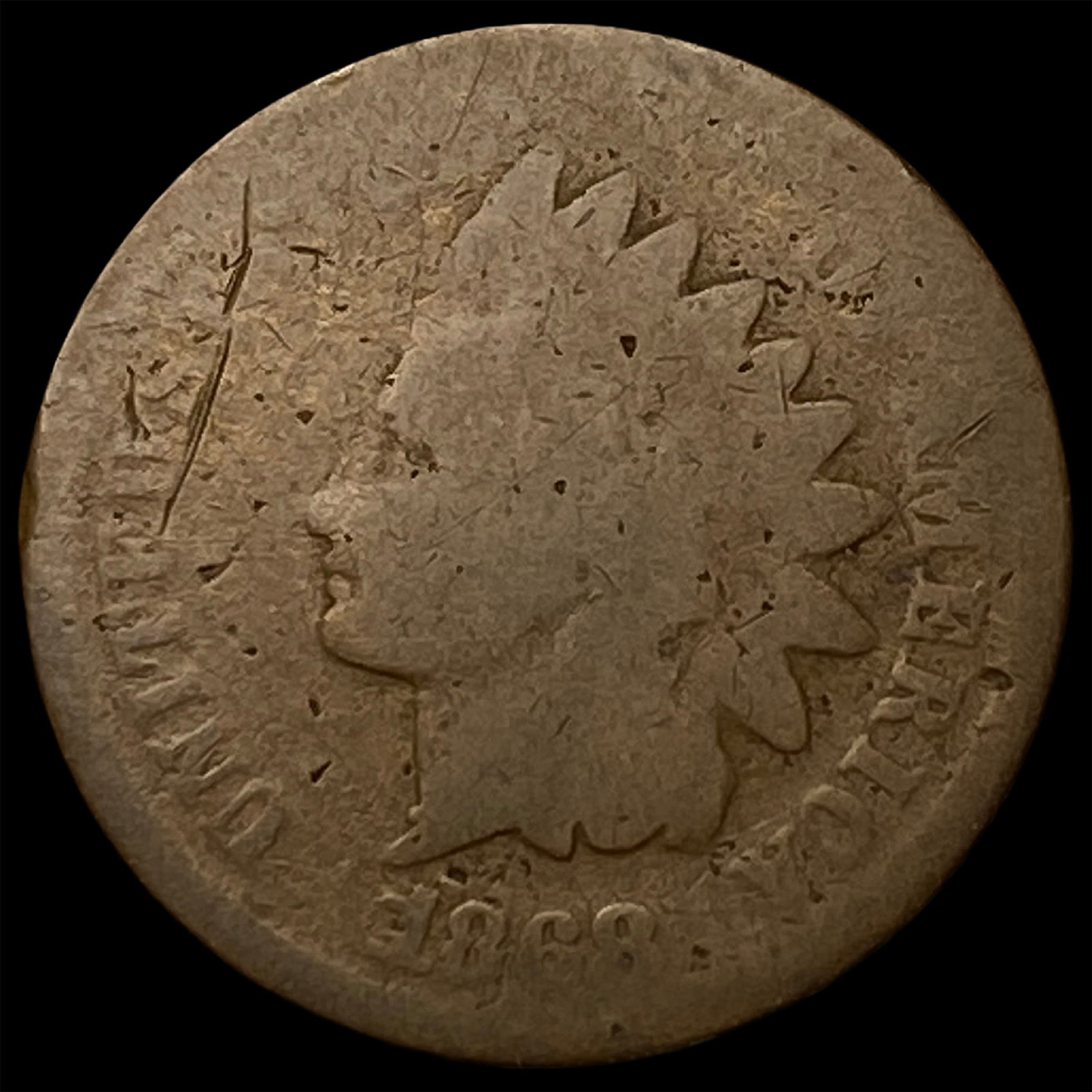 1868 Indian Head Cent NICELY CIRCULATED: 1868 Indian Head Cent NICELY CIRCULATED