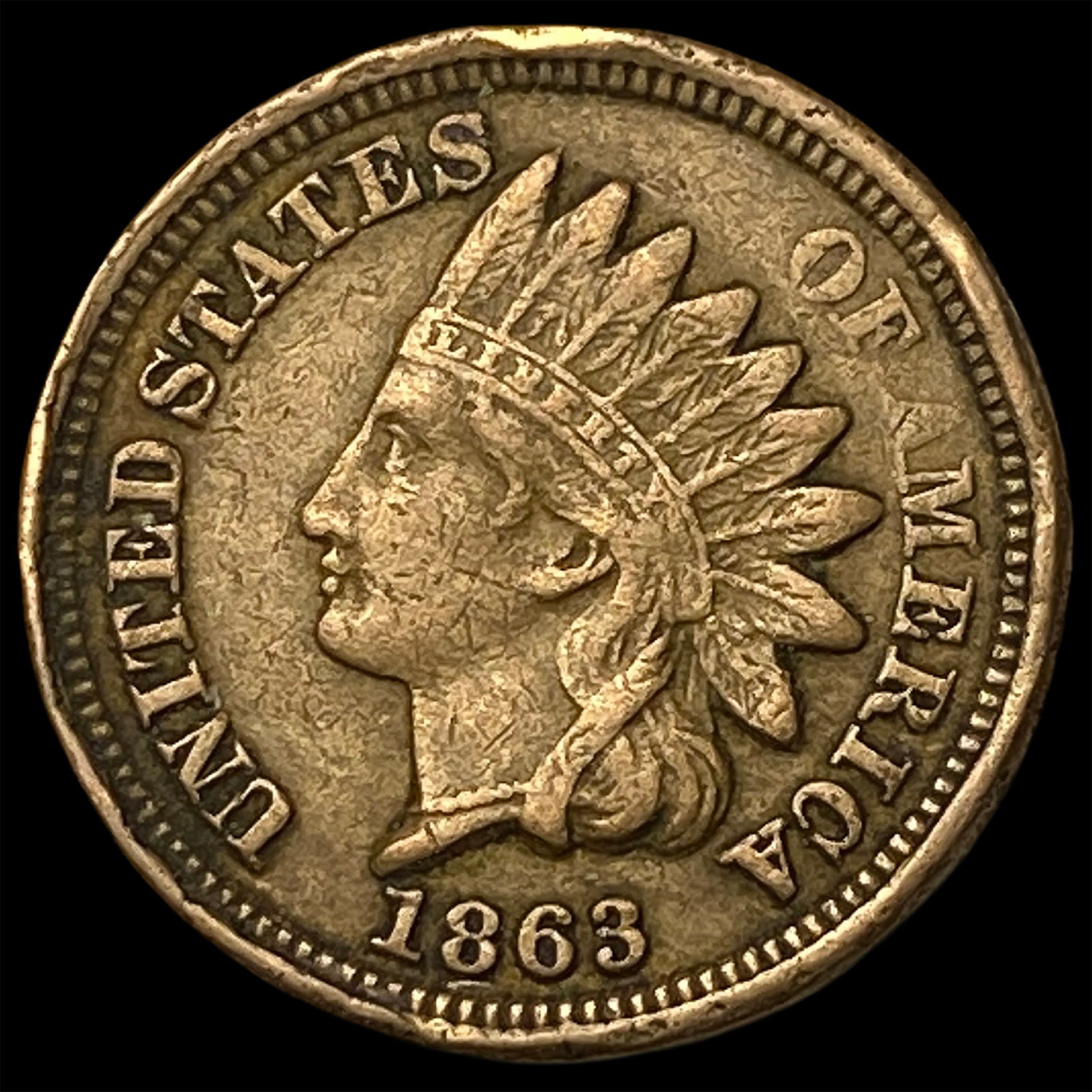 1863 Indian Head Cent NEARLY UNCIRCULATED: 1863 Indian Head Cent NEARLY UNCIRCULATED