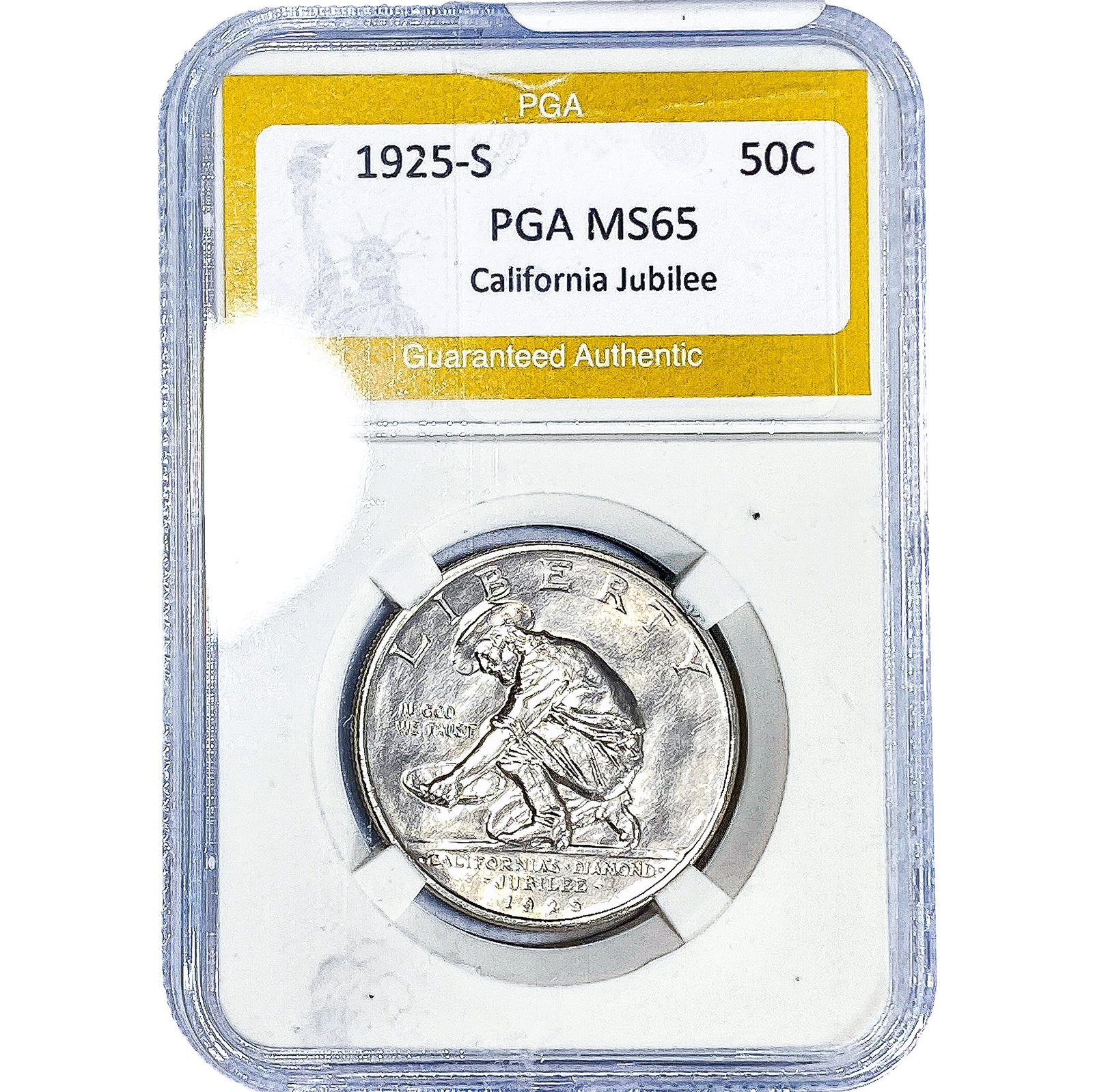 1925-S Jubilee Half Dollar PGA MS65: 1925-S Jubilee Half Dollar PGA MS65