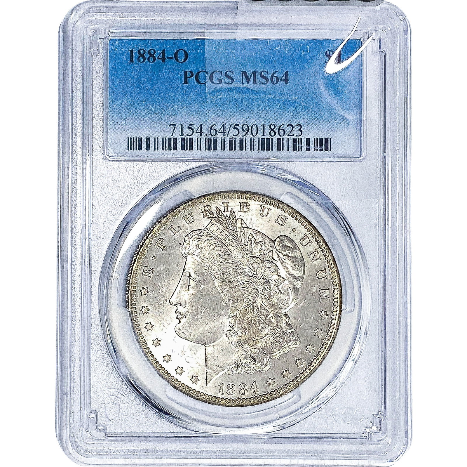 1884-O Morgan Silver Dollar PCGS MS64: 1884-O Morgan Silver Dollar PCGS MS64