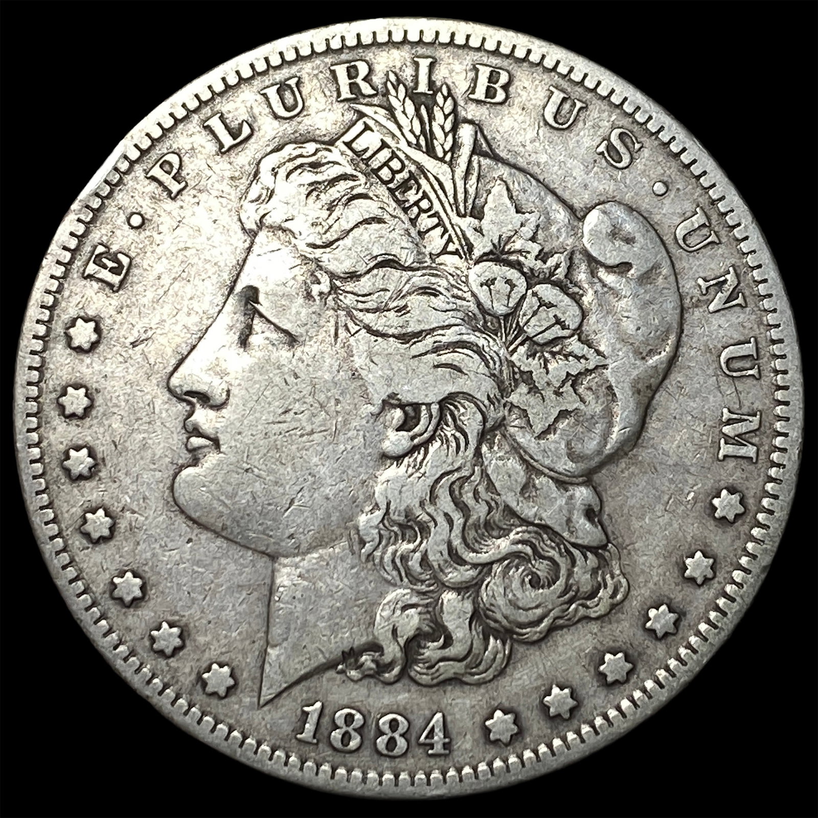 1884-S Silver Morgan Dollar LIGHTLY CIRCULATED: 1884-S Silver Morgan Dollar LIGHTLY CIRCULATED