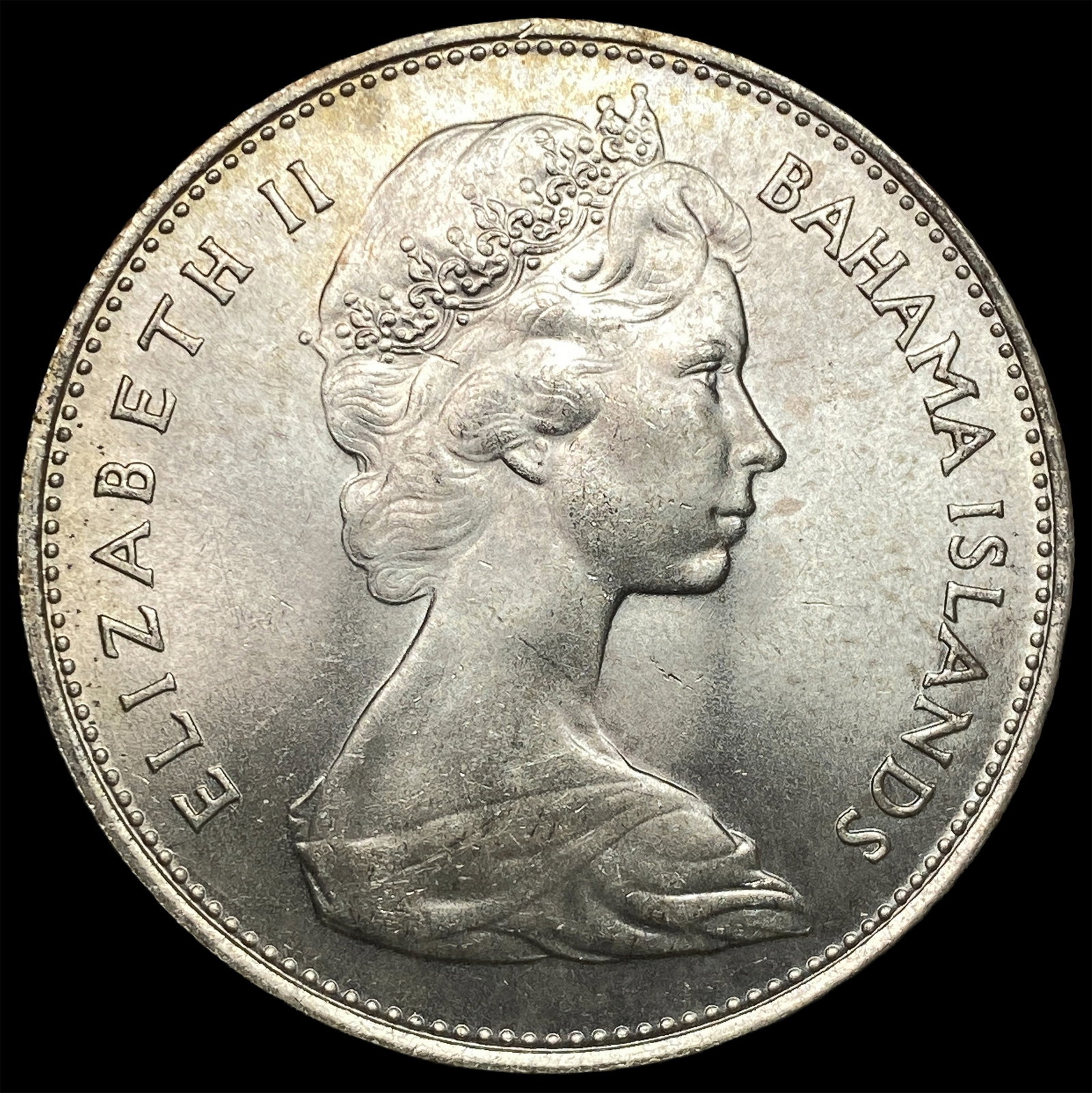 1966 Bahamas Silver Dollar KM 8: 1966 Bahamas Silver Dollar KM 8
