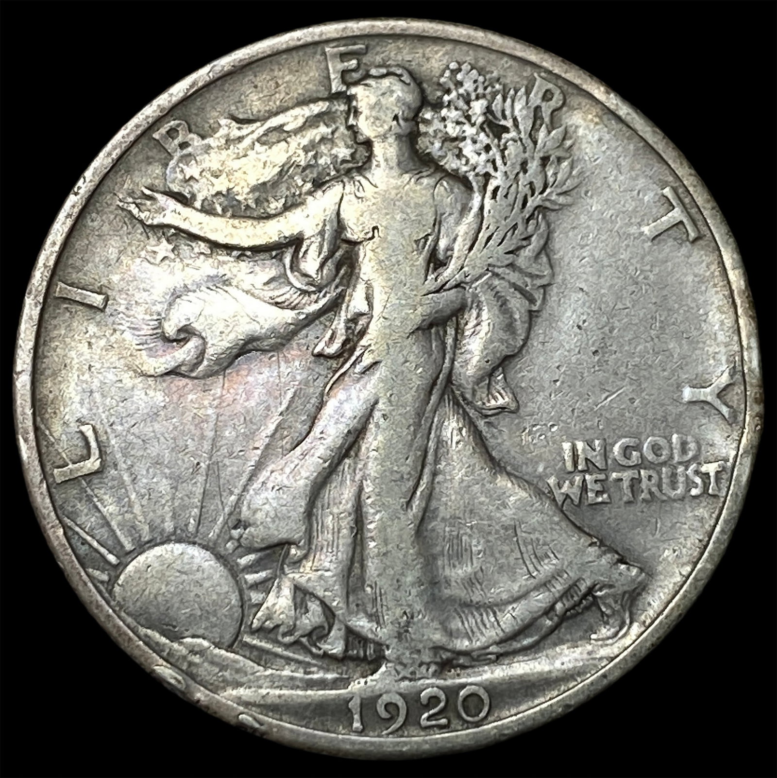 1920 Silver Walking Liberty Half Dollar LIGHTLY CIRCULATED (1 of 2)