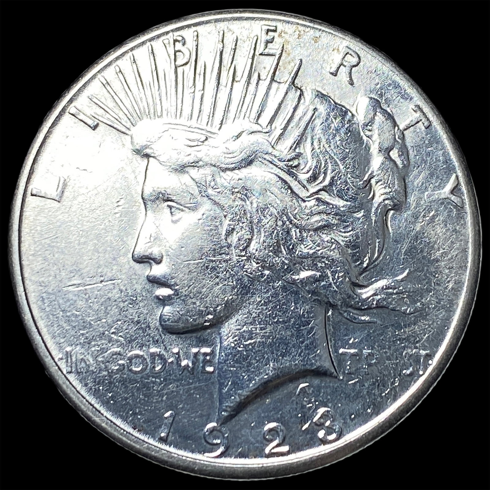 1923-S Silver Peace Dollar NEARLY UNCIRCULATED: 1923-S Silver Peace Dollar NEARLY UNCIRCULATED