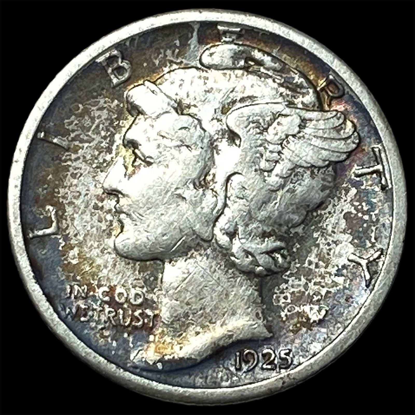 1925-S Silver Mercury Dime NEARLY UNCIRCULATED: 1925-S Silver Mercury Dime NEARLY UNCIRCULATED