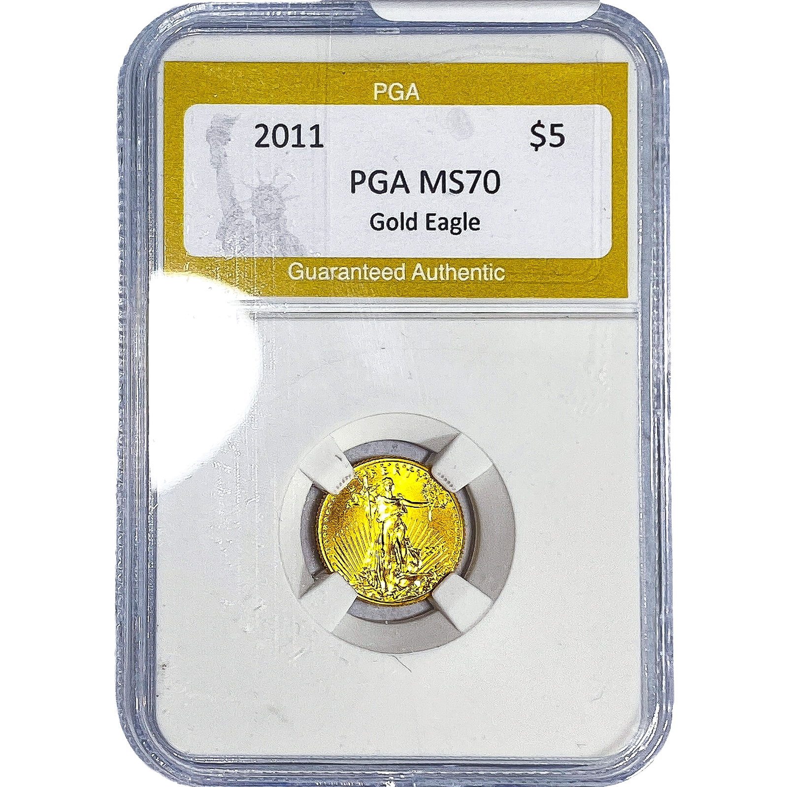 2011 1/10oz $5 Gold Eagle PGA MS70 (1 of 2)