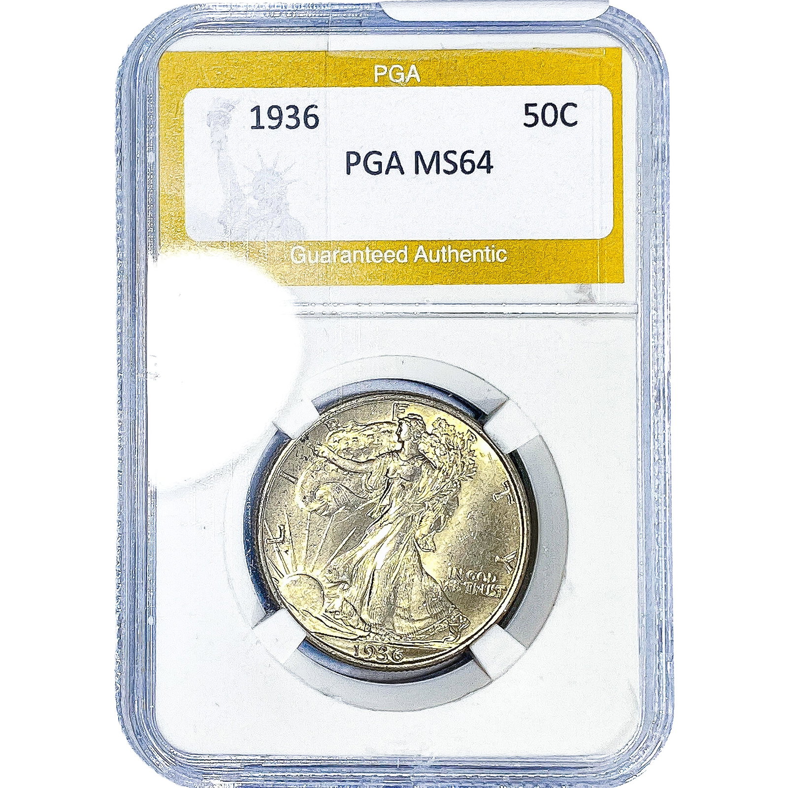1936 Walking Liberty Half Dollar PGA MS64: 1936 Walking Liberty Half Dollar PGA MS64