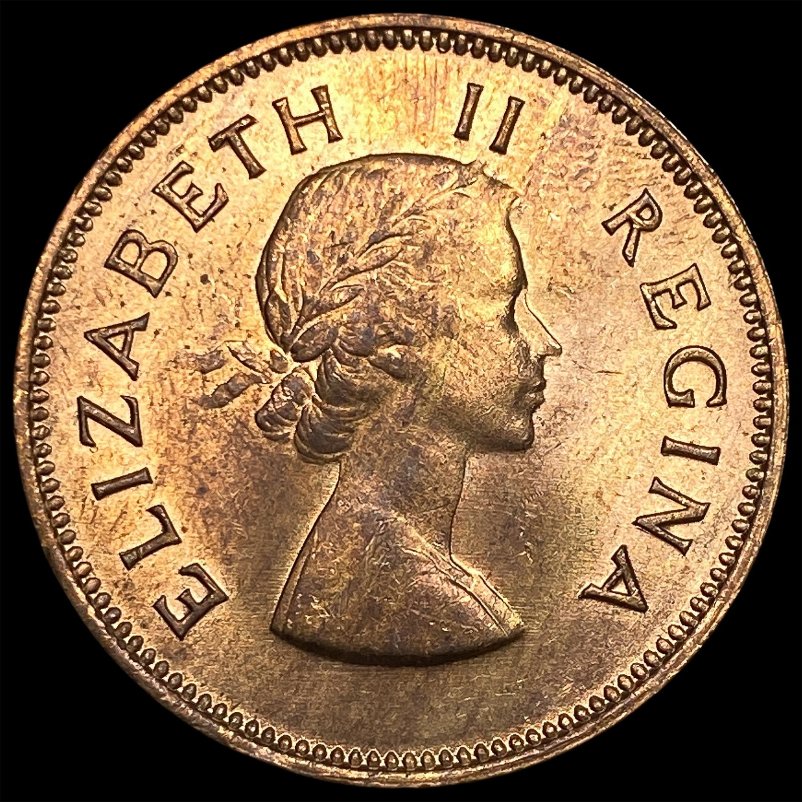 1957 South Africa Bronze 1/2 Penny (1 of 2)