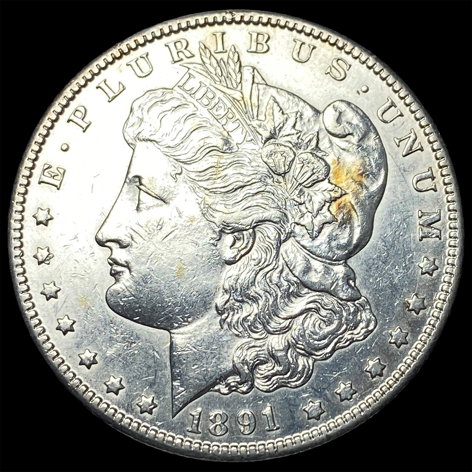 1891-CC Silver Morgan Dollar CLOSELY UNCIRCULATED: 1891-CC Silver Morgan Dollar CLOSELY UNCIRCULATED