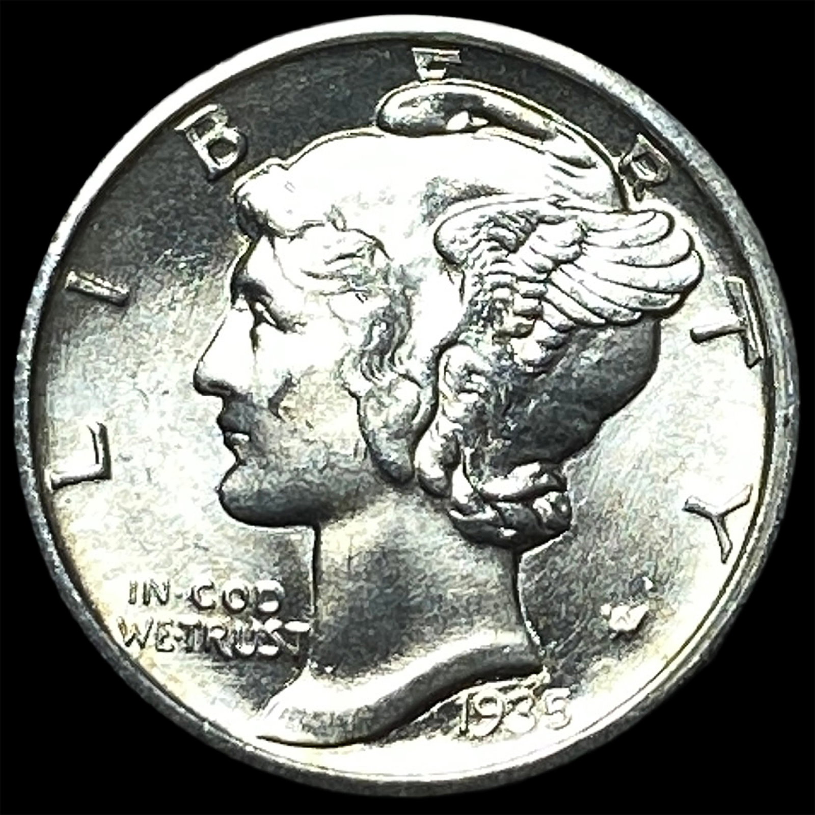 1935-S Silver Mercury Dime CHOICE BU: 1935-S Silver Mercury Dime CHOICE BU