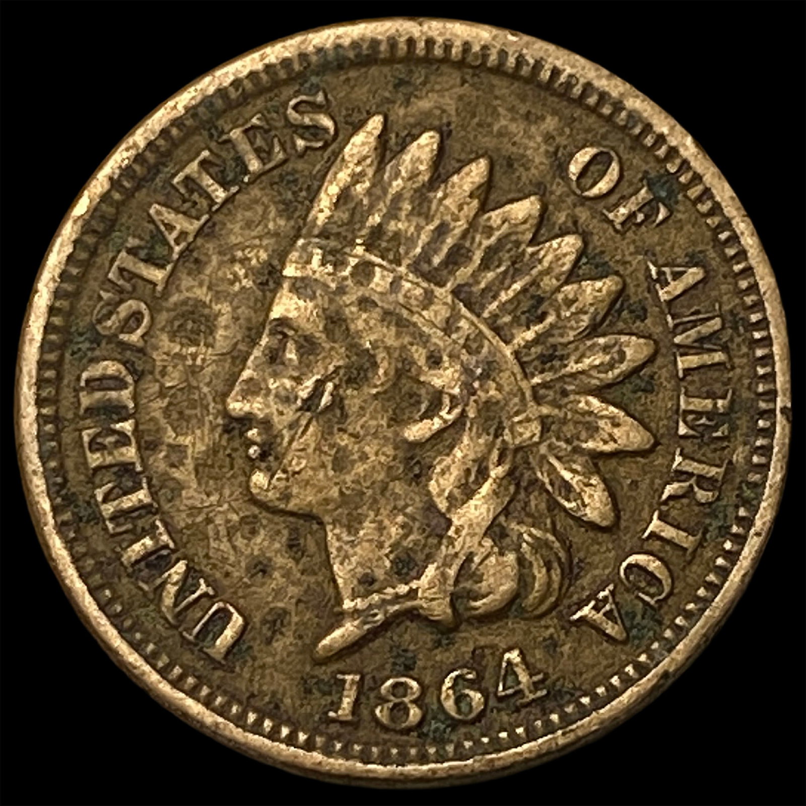 1864 Bronze Indian Head Cent LIGHTLY CIRCULATED: 1864 Bronze Indian Head Cent LIGHTLY CIRCULATED