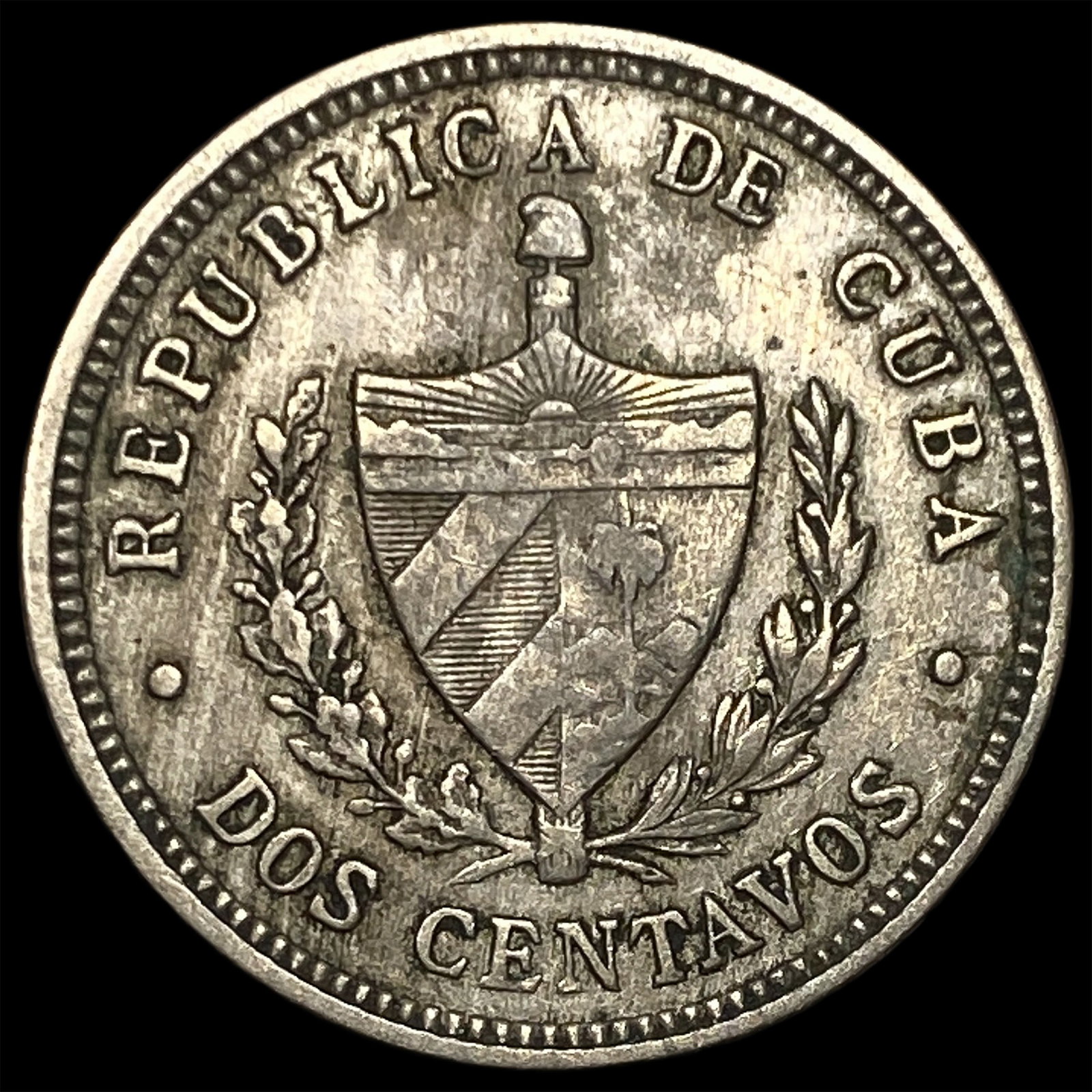 1915 Cuba Silver 2 Centavos: 1915 Cuba Silver 2 Centavos