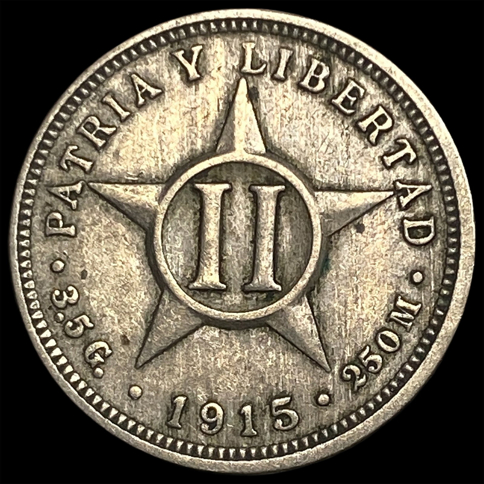 1915 Cuba Silver 2 Centavos - 2