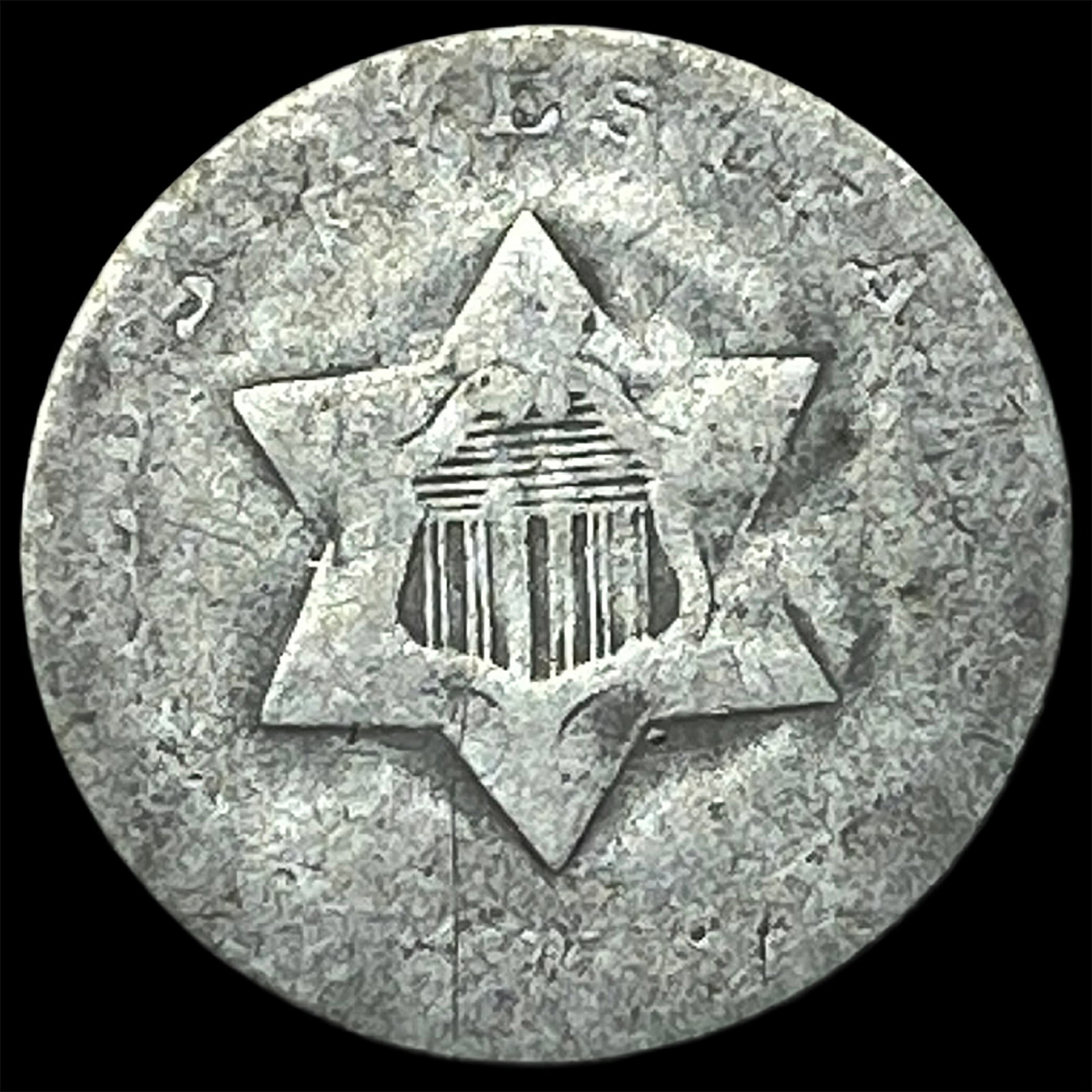 1851 Silver Three-Cent Piece NICELY CIRCULATED (1 of 2)