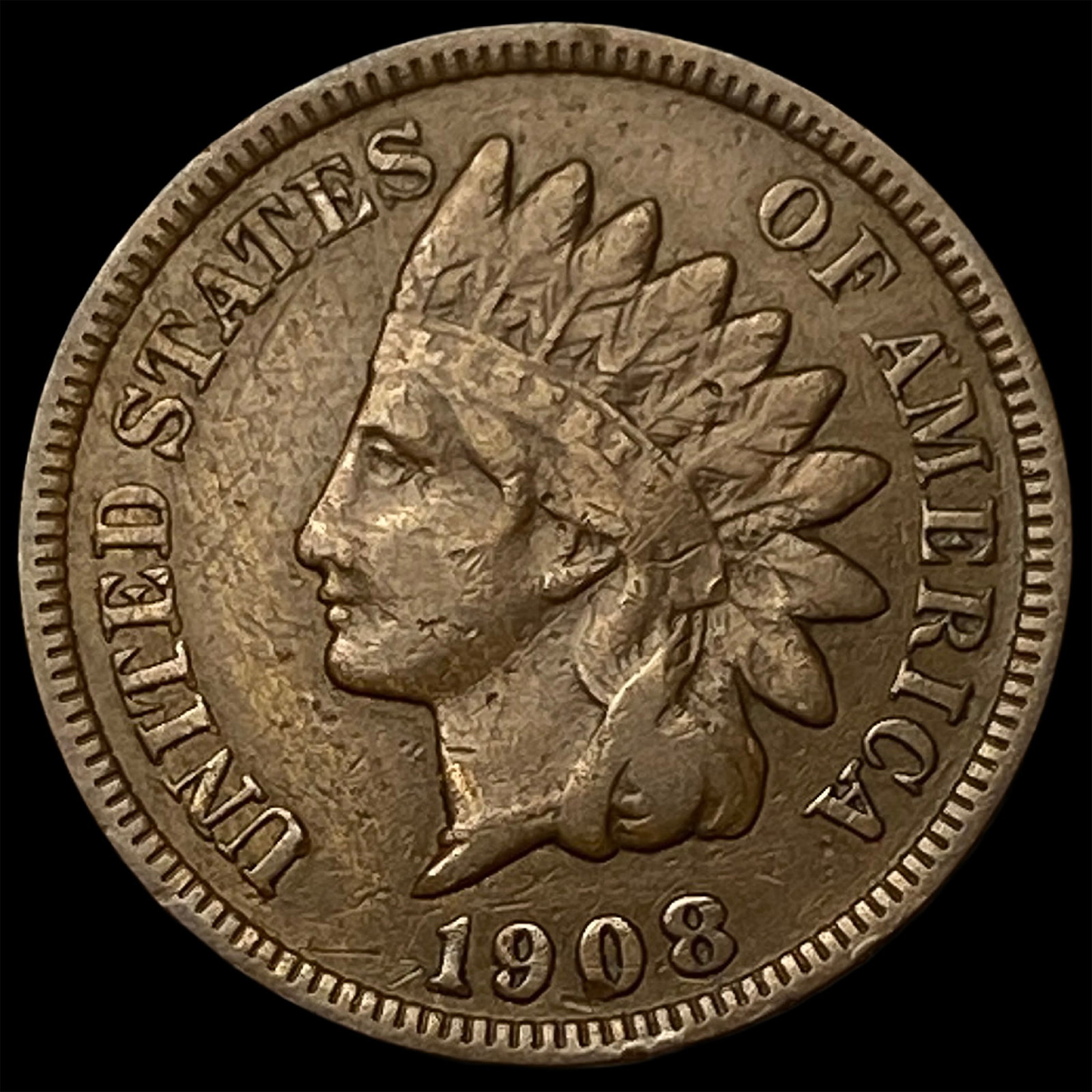 1908-S Indian Head Cent LIGHTLY CIRCULATED: 1908-S Indian Head Cent LIGHTLY CIRCULATED