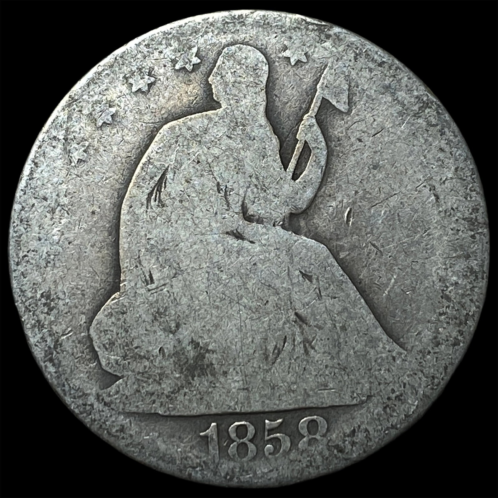 1858-O Silver Half Dollar NICELY CIRCULATED (1 of 2)