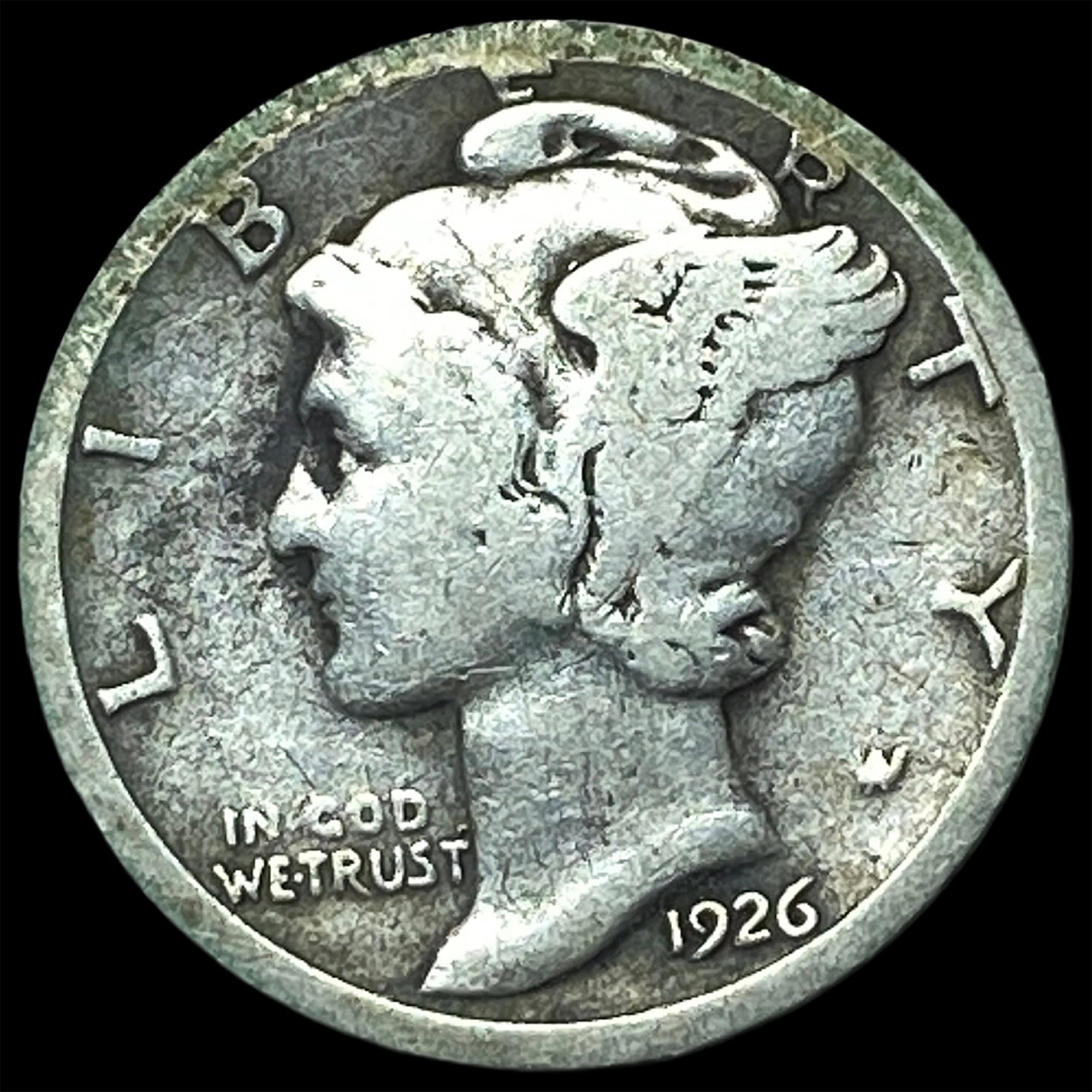 1926-S Silver Mercury Dime LIGHTLY CIRCULATED: 1926-S Silver Mercury Dime LIGHTLY CIRCULATED