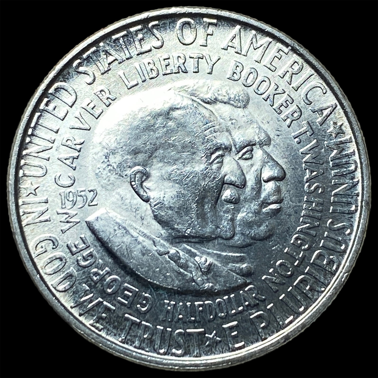 1952 Silver Booker T. Washington-Carver Half Dollar UNCIRCULATED: 1952 Silver Booker T. Washington-Carver Half Dollar UNCIRCULATED