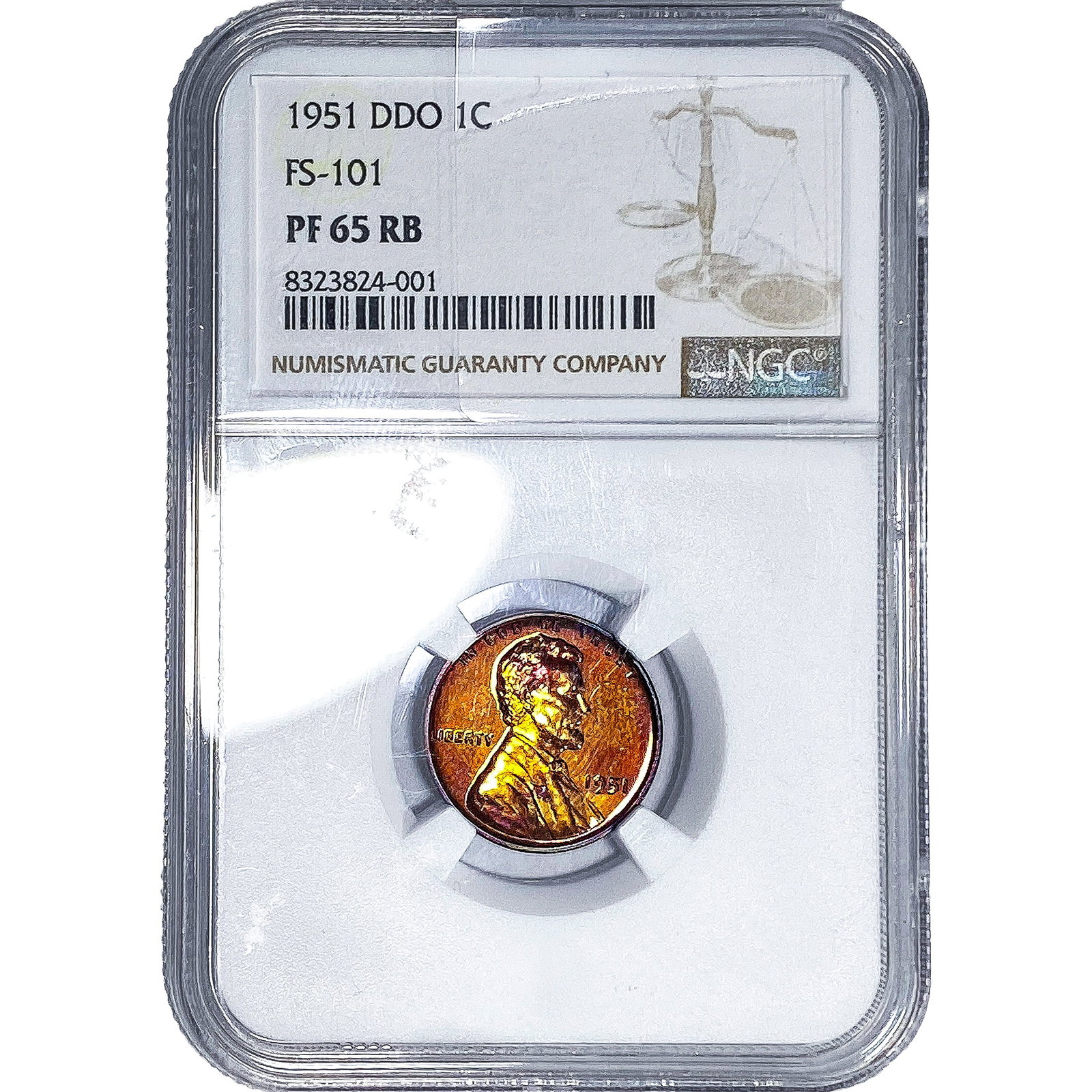 1951 DDO Wheat Cent NGC PF65 RB (1 of 2)