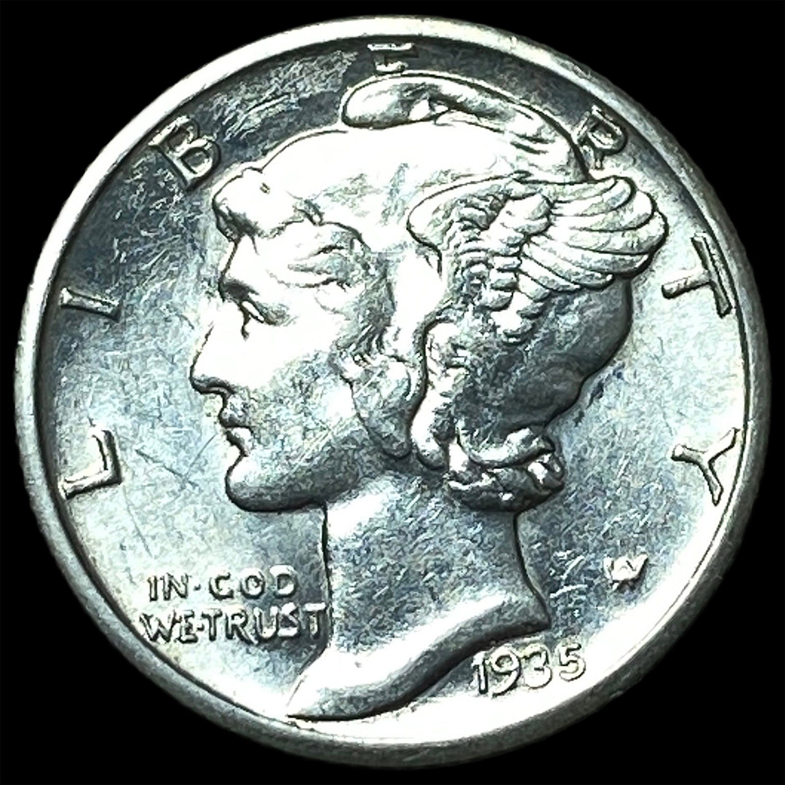 1935-S Silver Mercury Dime CHOICE AU: 1935-S Silver Mercury Dime CHOICE AU