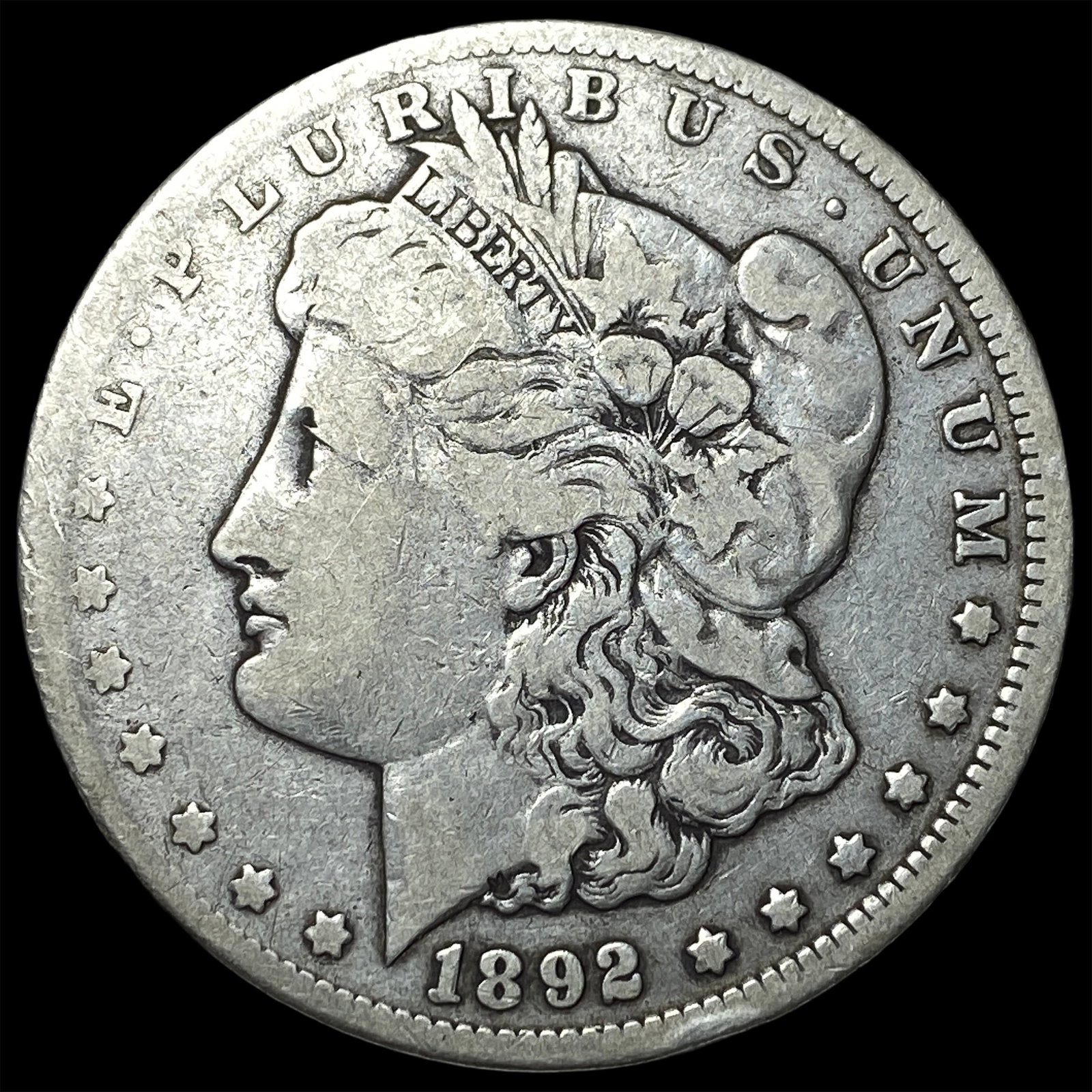 1892-CC Silver Morgan Dollar LIGHTLY CIRCULATED: 1892-CC Silver Morgan Dollar LIGHTLY CIRCULATED