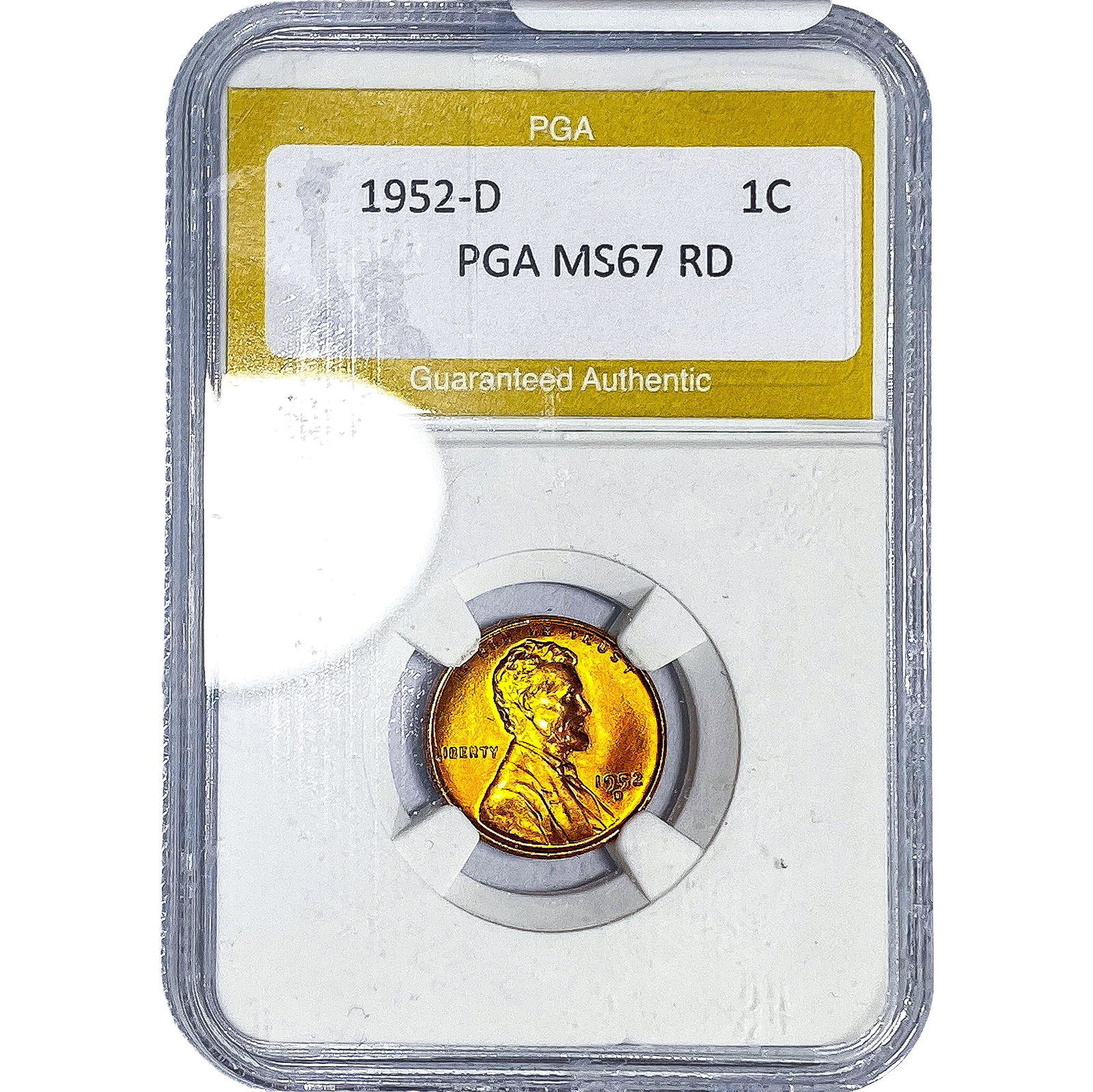 1952-D Wheat Cent PGA MS67 RD: 1952-D Wheat Cent PGA MS67 RD