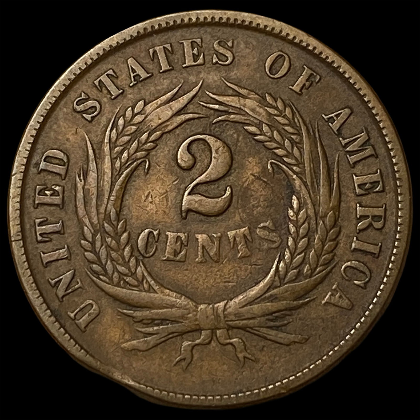 1864 Two-Cent Piece LIGHTLY CIRCULATED - 2