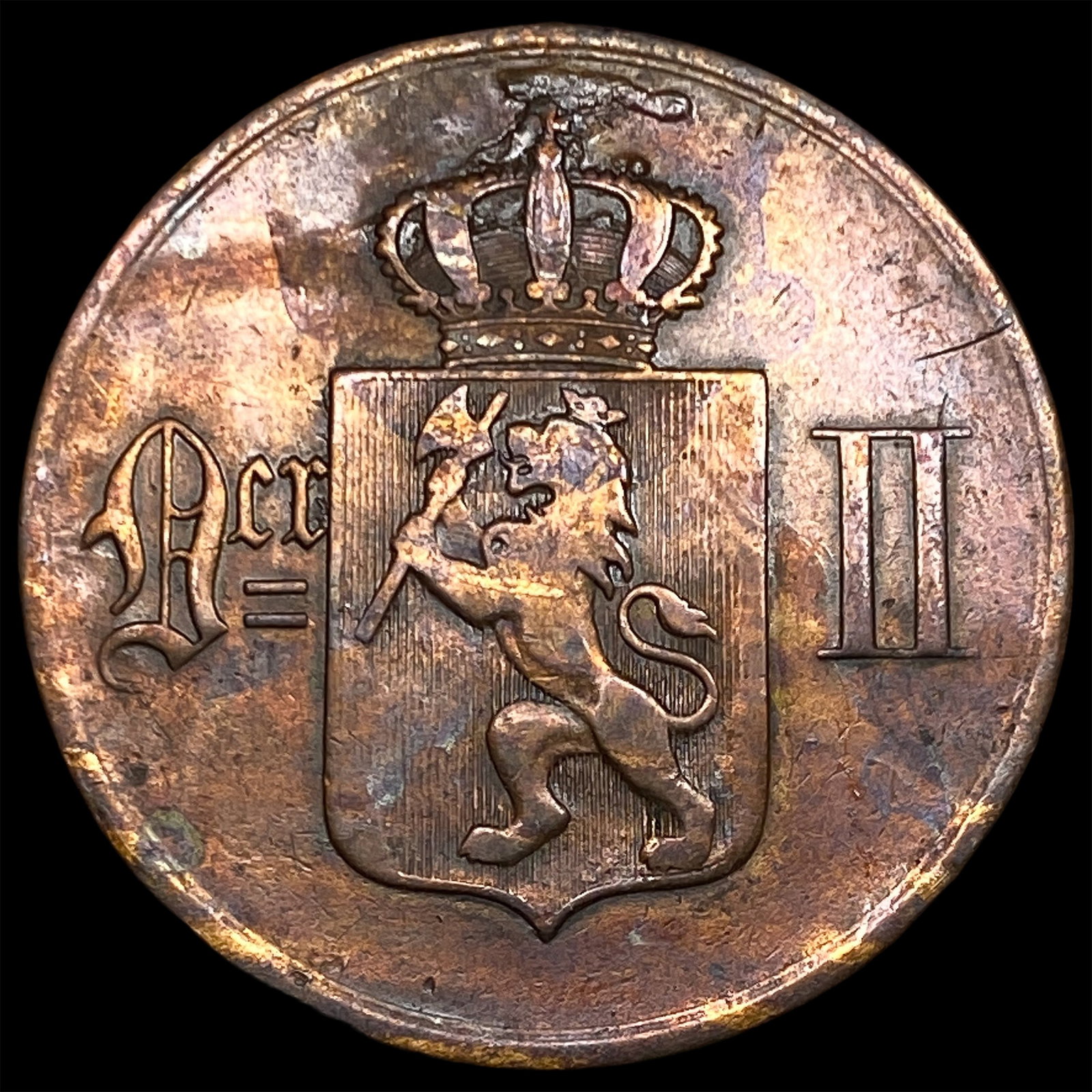 1876 Norway Bronze 5 Ore (1 of 2)