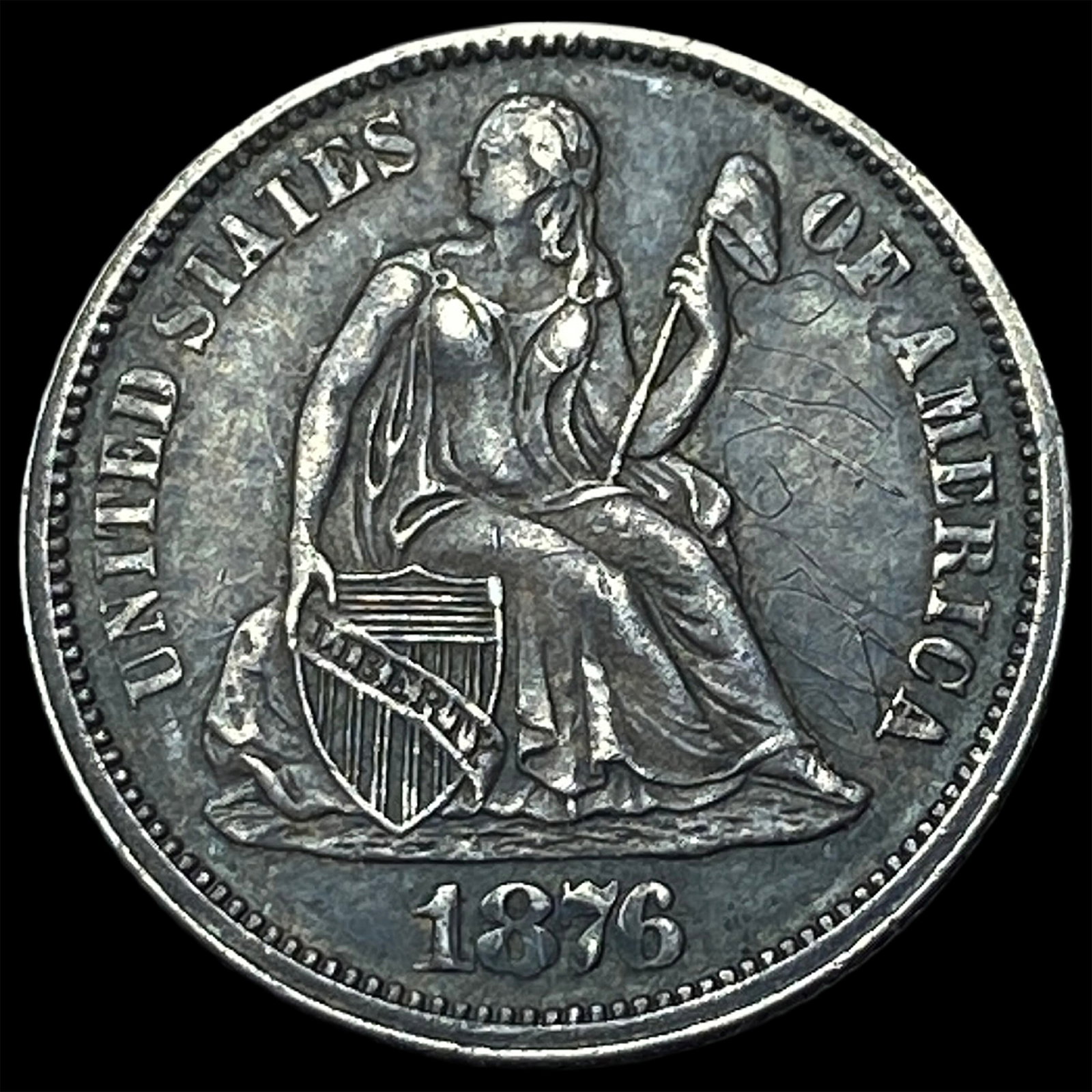 1876 Seated Liberty Dime CLOSELY UNCIRCULATED: 1876 Seated Liberty Dime CLOSELY UNCIRCULATED