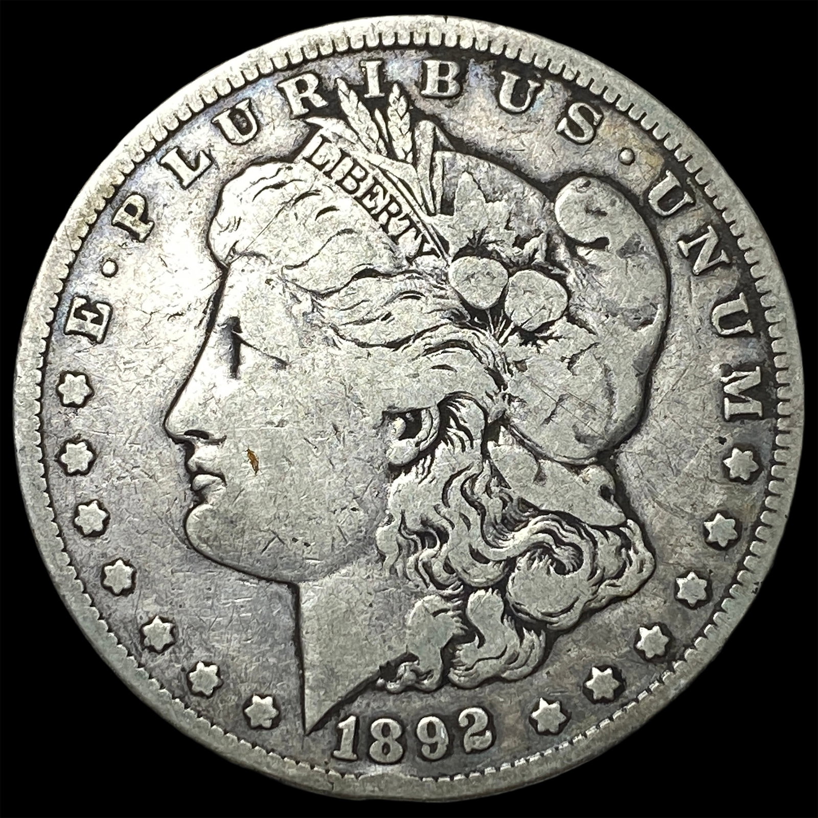 1892-CC Silver Morgan Dollar NICELY CIRCULATED: 1892-CC Silver Morgan Dollar NICELY CIRCULATED