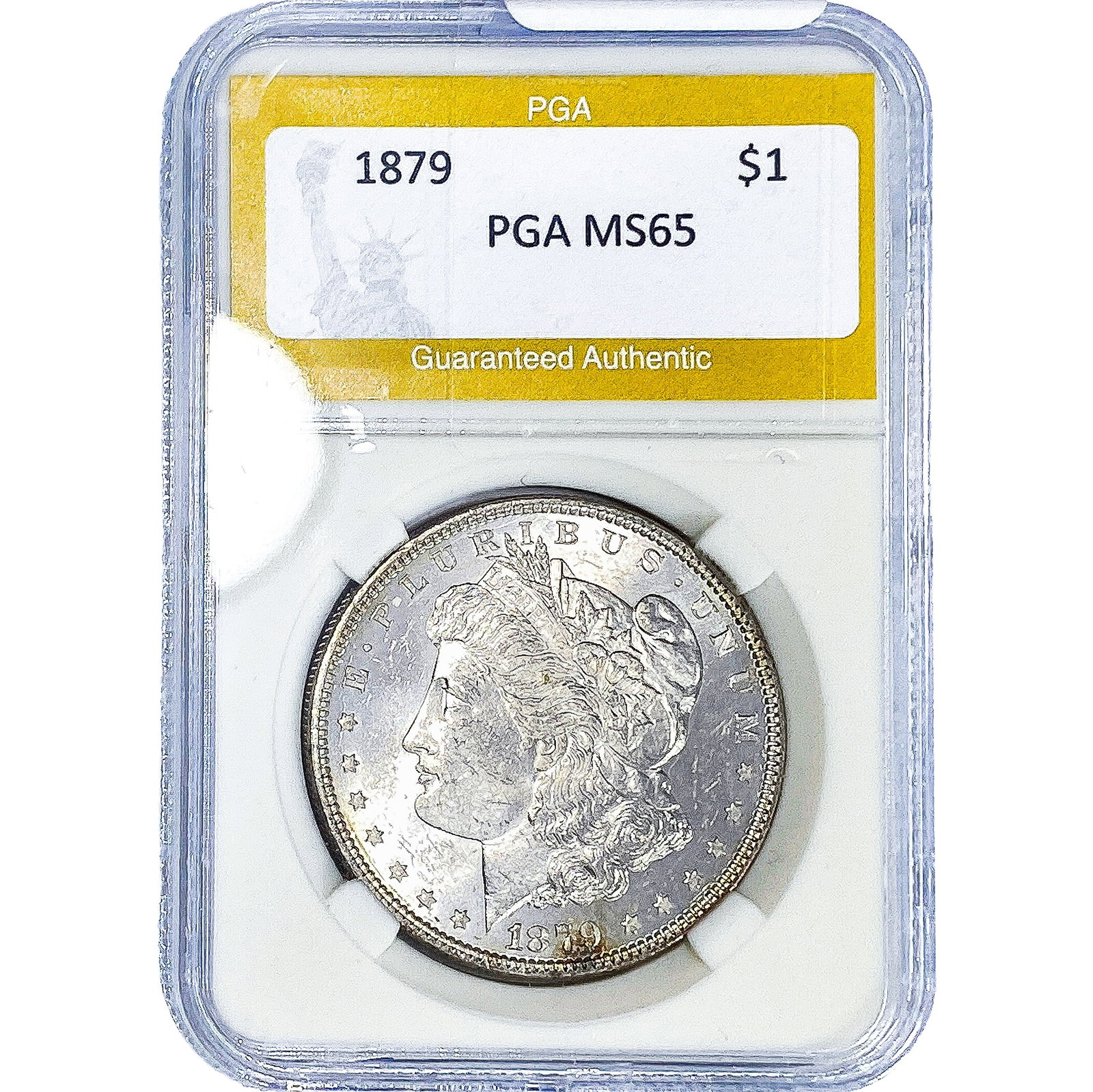 1879 Morgan Silver Dollar PGA MS65: 1879 Morgan Silver Dollar PGA MS65