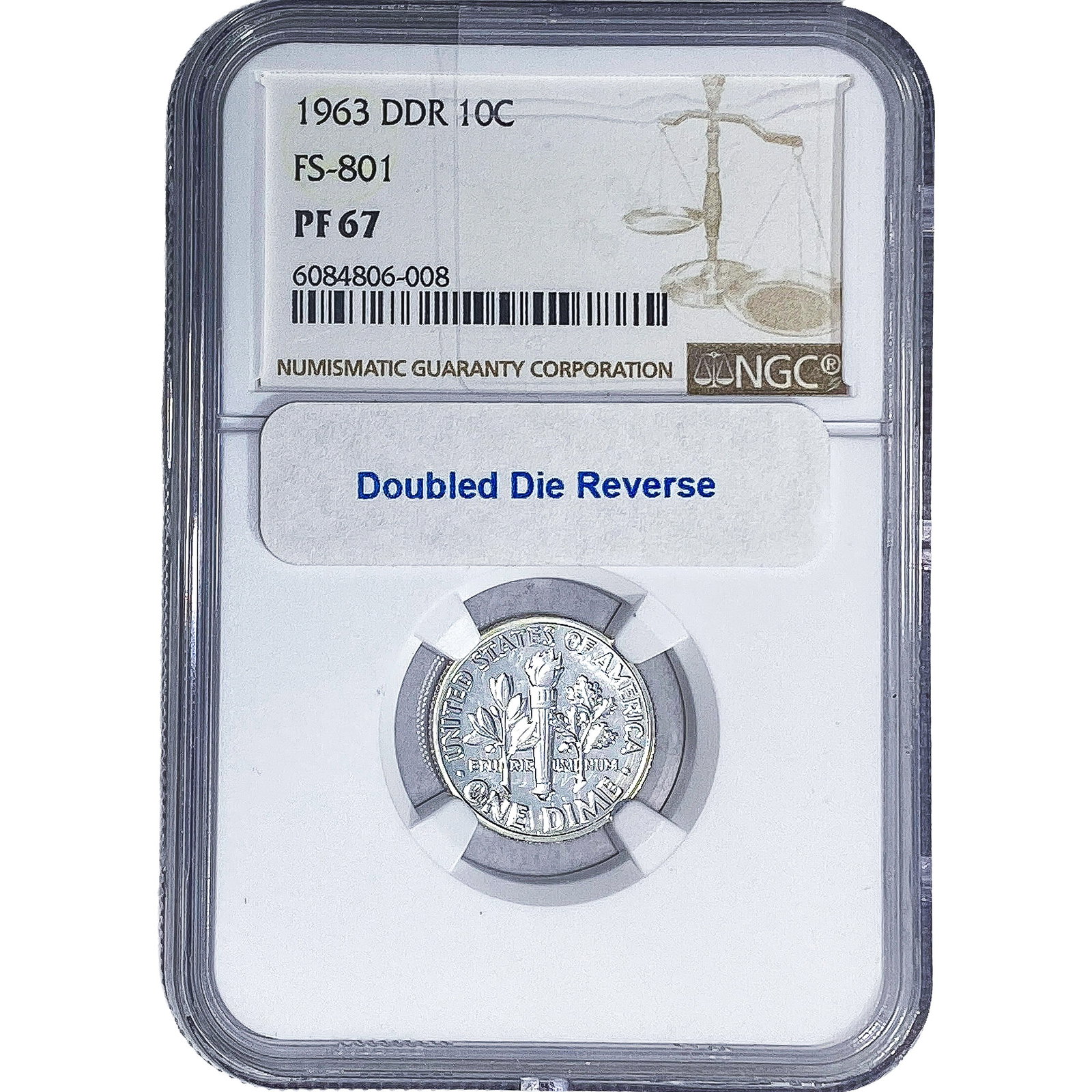 1963 DDR Roosevelt Dime NGC PF67 (1 of 2)