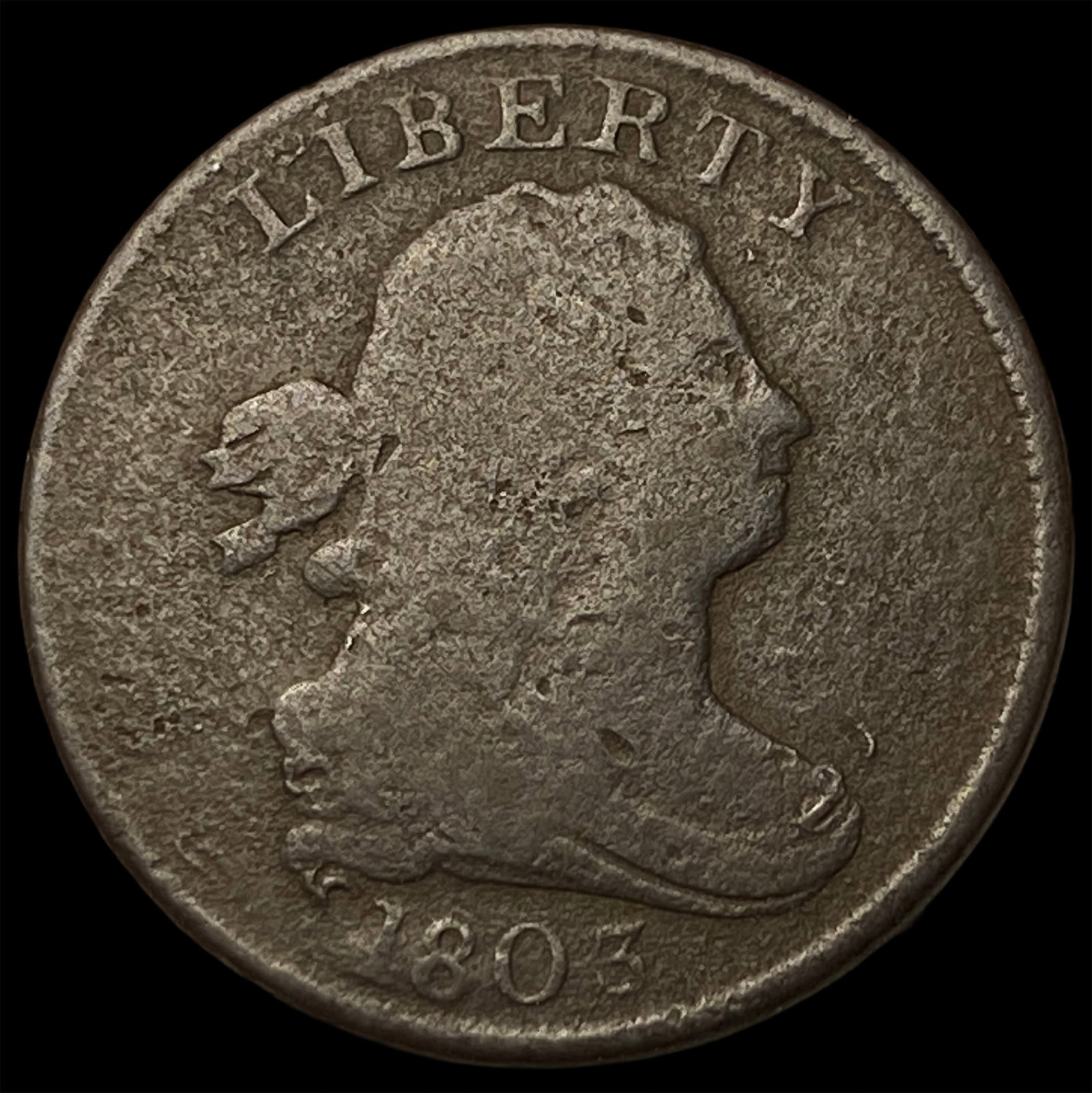1803 Copper Half Cent NICELY CIRCULATED (1 of 2)