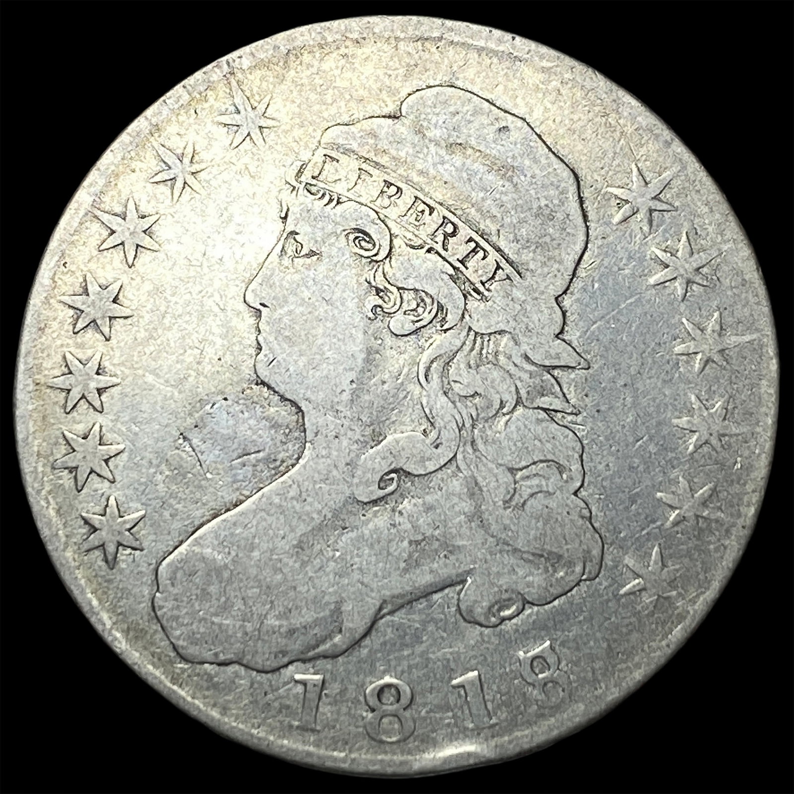 1818 Capped Bust Half Dollar NICELY CIRCULATED (1 of 2)