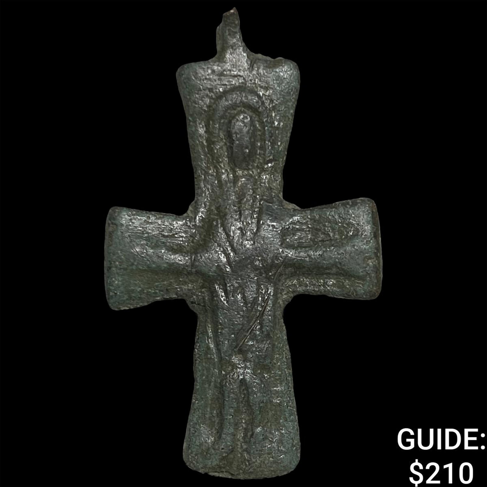 6th-7th Cent. Byzantine Enoire Bronze Cross (1 of 2)