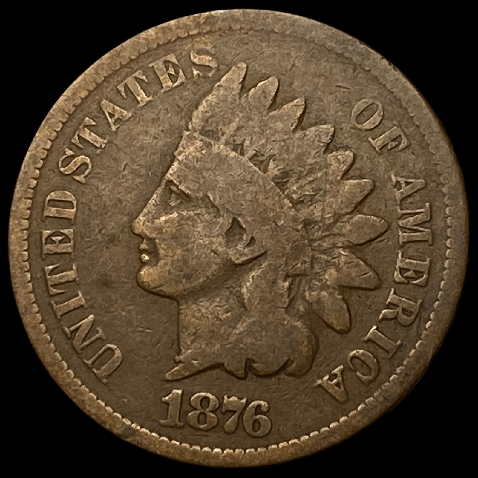 1876 Indian Head Cent NICELY CIRCULATED: 1876 Indian Head Cent NICELY CIRCULATED