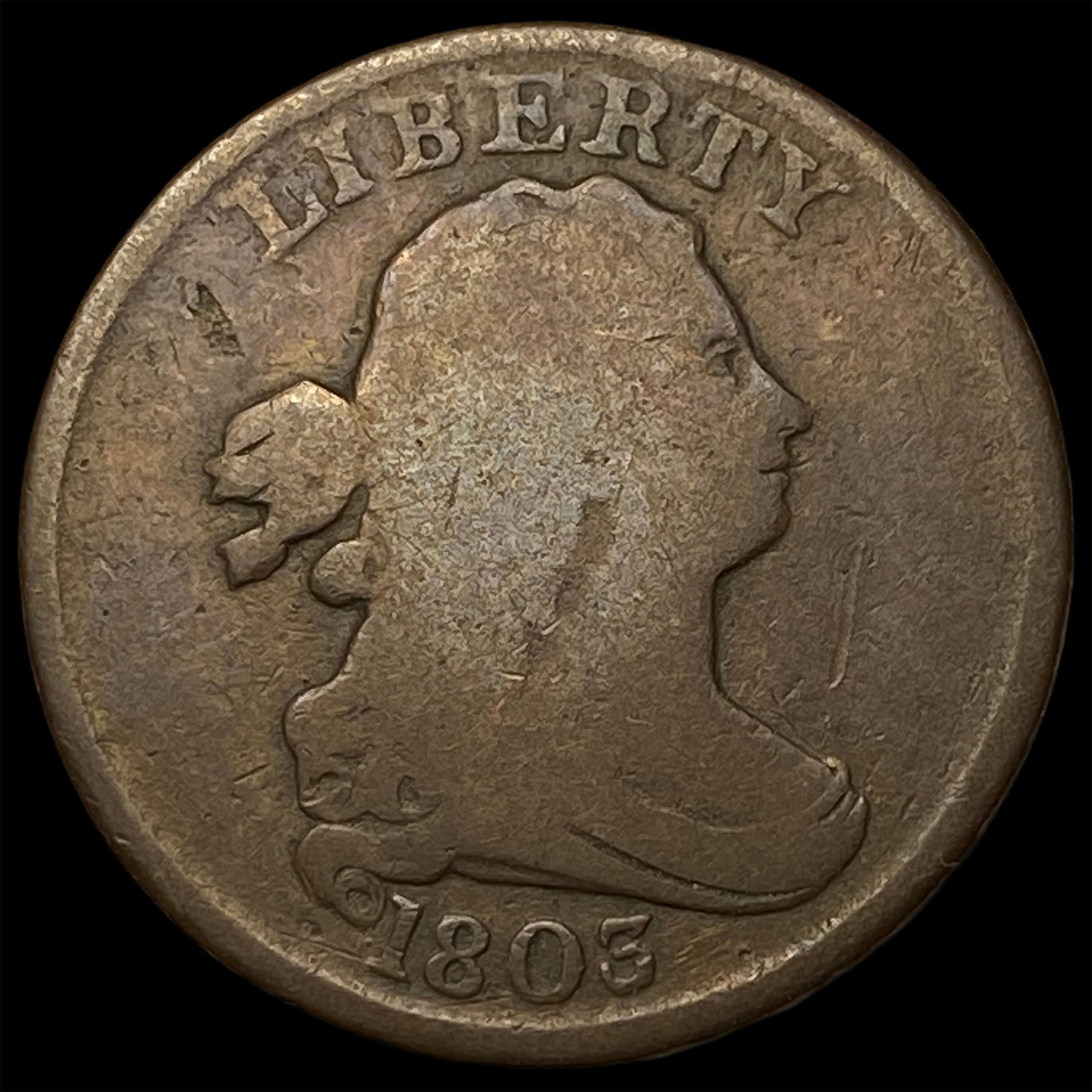 1803 Draped Bust Half Cent NICELY CIRCULATED (1 of 2)