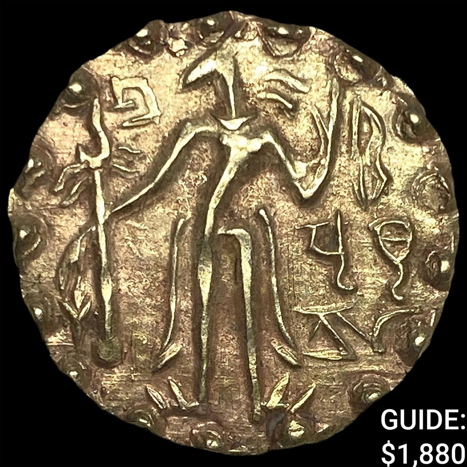 7th-8th Cent. India Prithubhata Gold Stater: 7th-8th Cent. India Prithubhata Gold Stater