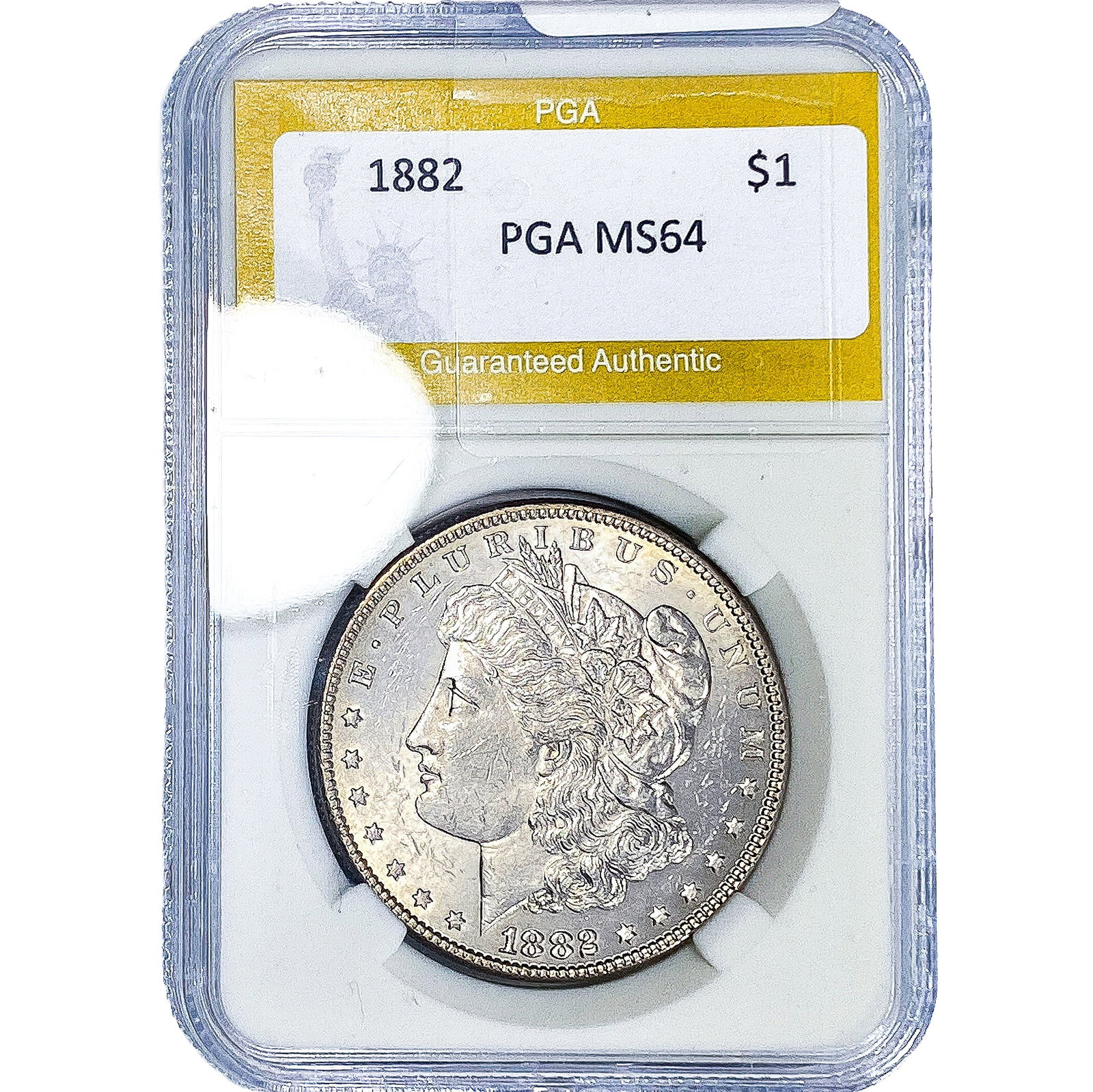1882 Morgan Silver Dollar PGA MS64: 1882 Morgan Silver Dollar PGA MS64