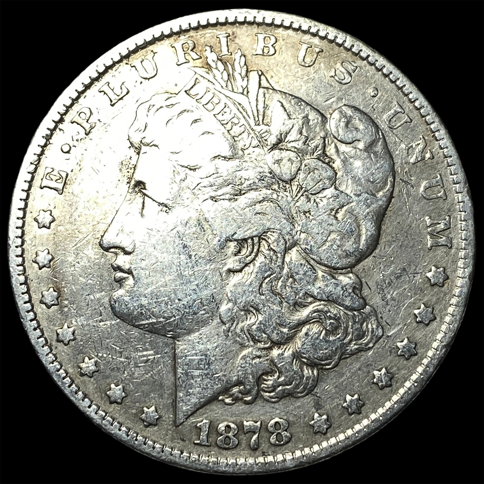 1878-S Silver Morgan Dollar LIGHTLY CIRCULATED: 1878-S Silver Morgan Dollar LIGHTLY CIRCULATED