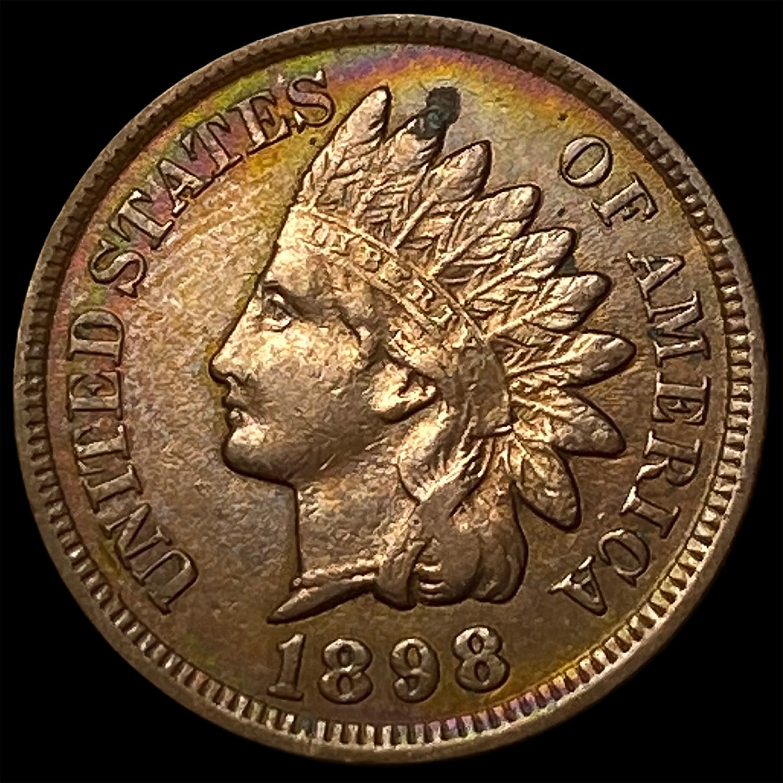 1898 Indian Head Cent CLOSELY UNCIRCULATED: 1898 Indian Head Cent CLOSELY UNCIRCULATED