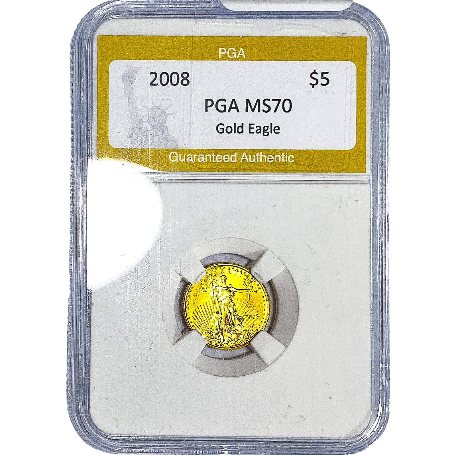 2008 1/10oz $5 Gold Eagle PGA MS70 (1 of 2)