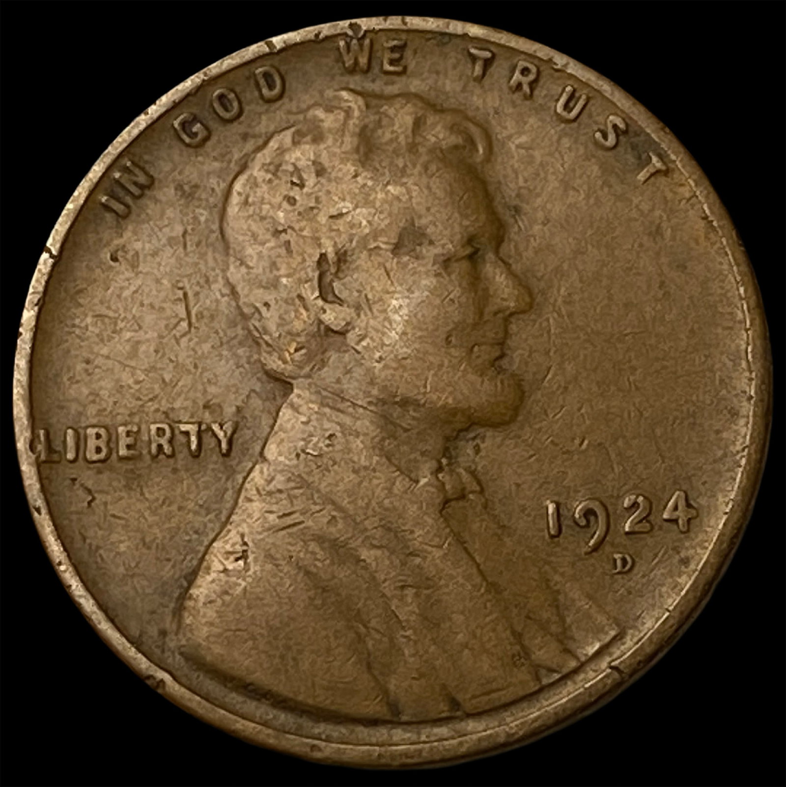1924-D Lincoln Wheat Cent LIGHTLY CIRCULATED: 1924-D Lincoln Wheat Cent LIGHTLY CIRCULATED