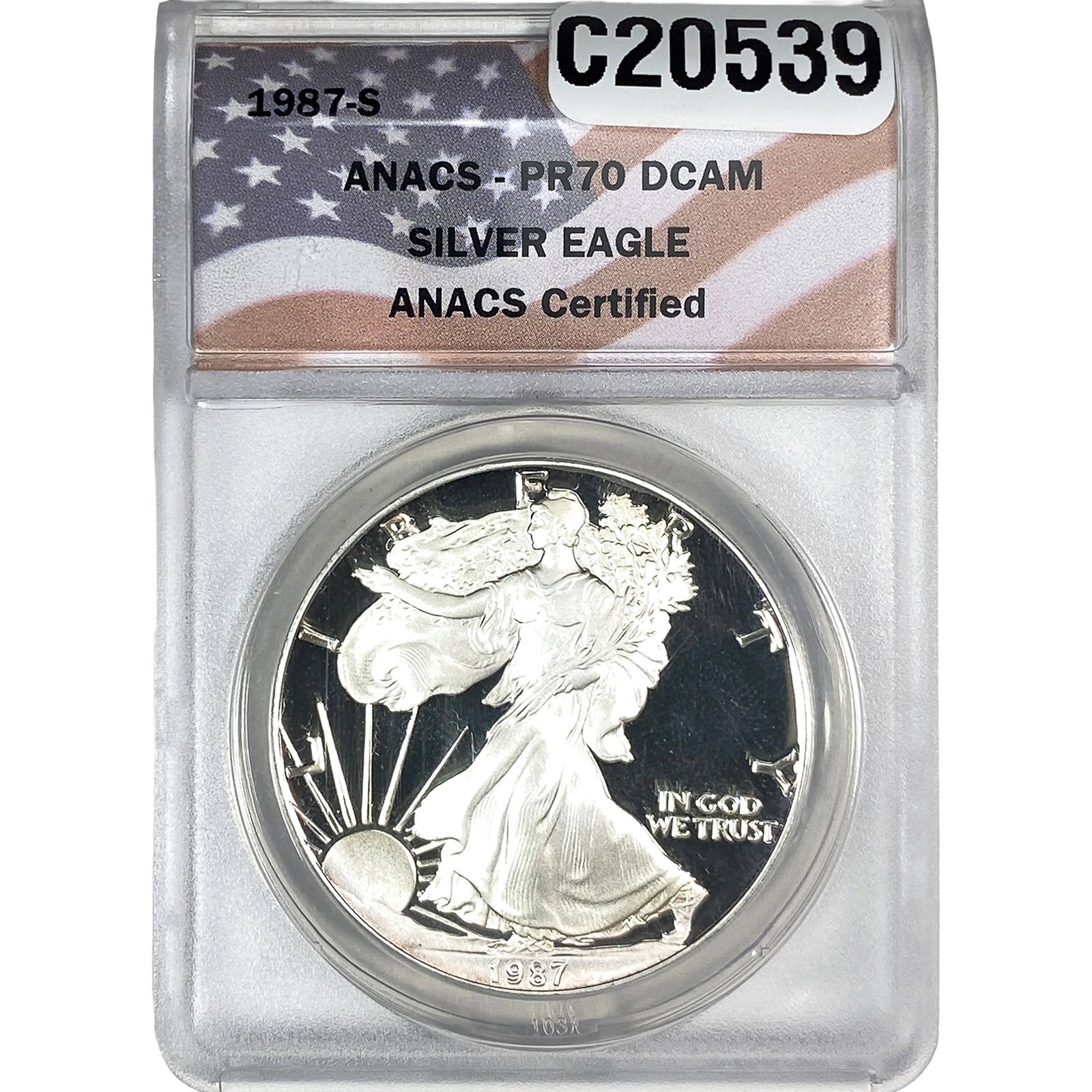 1987-S Silver Eagle ANACS PR70 DCAM (1 of 2)