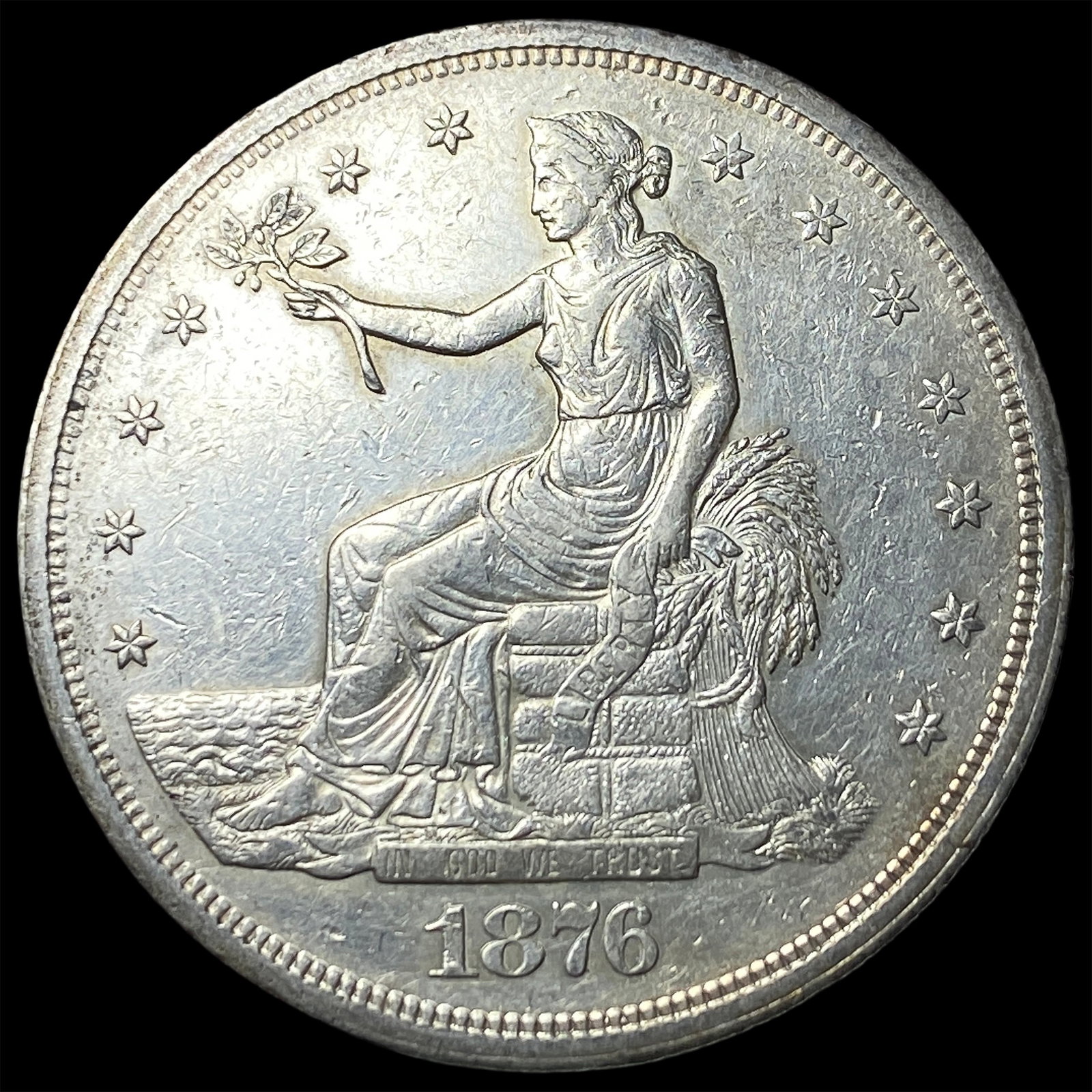 1876-S Silver Trade Dollar NEARLY UNCIRCULATED (1 of 2)