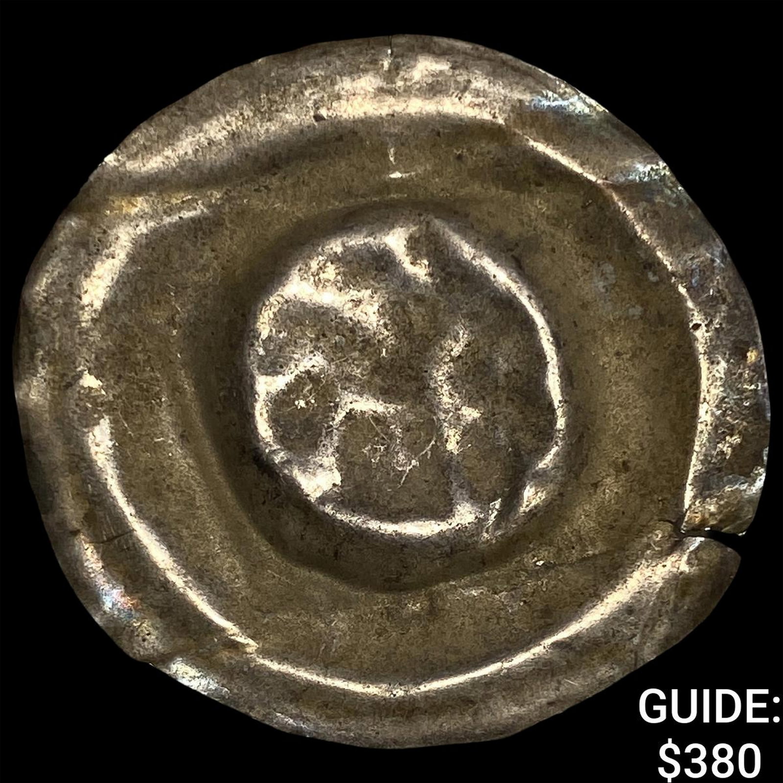 1251-1278 AD Bohemia Ottokar II Silver Bracteate Loin (1 of 2)