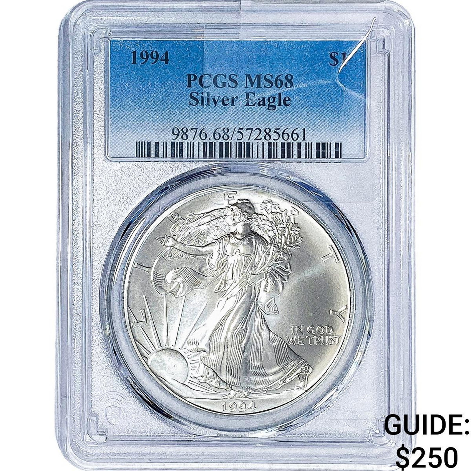 1994 Silver Eagle PCGS MS68: 1994 Silver Eagle PCGS MS68
