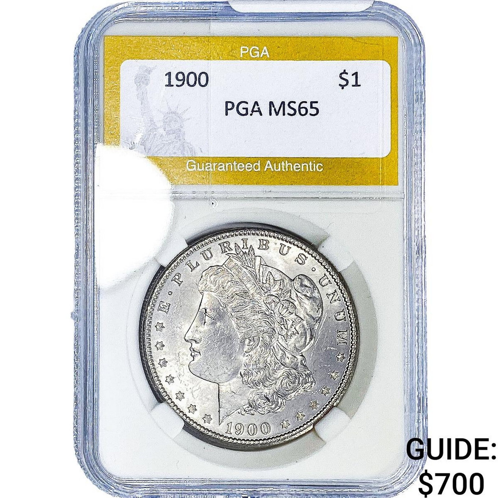 1900 Morgan Silver Dollar PGA MS65: 1900 Morgan Silver Dollar PGA MS65